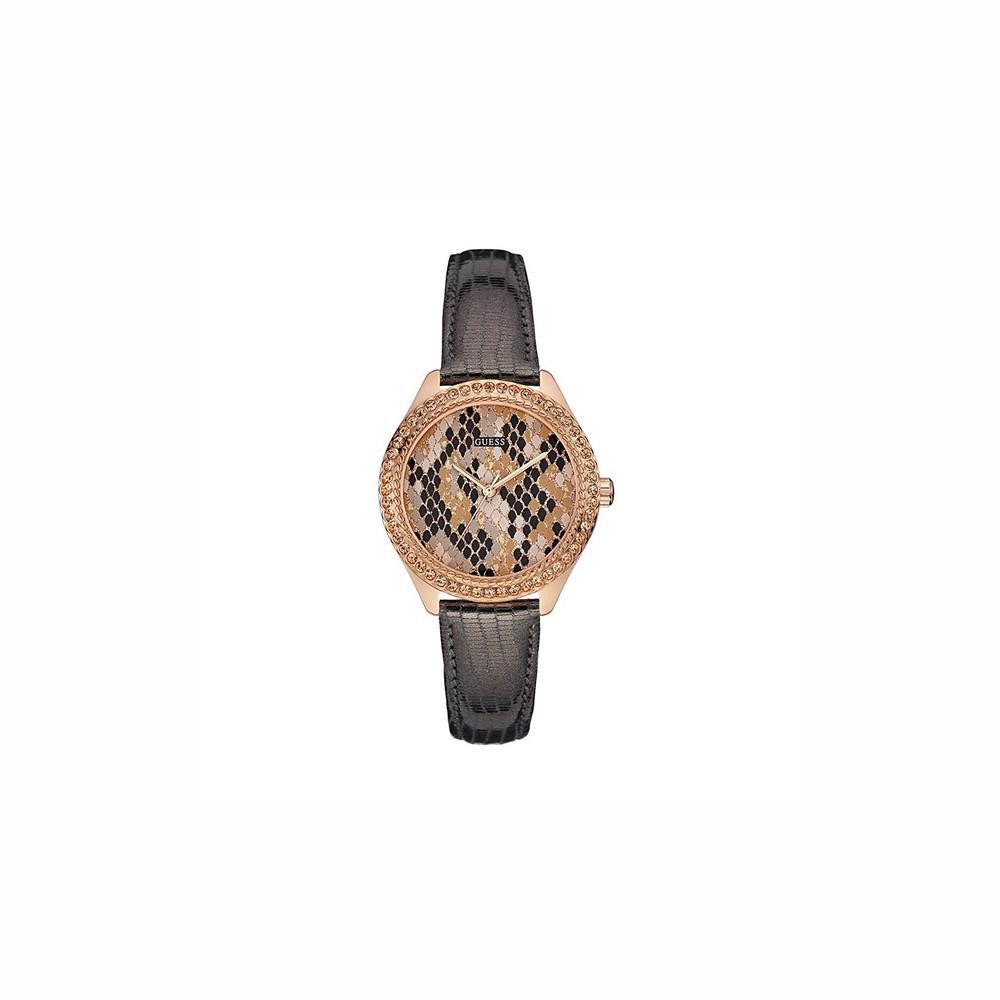 Quarzuhr Guess Damen-Armbanduhr Uhr LederArmbanduhr Uhr W0626L2 36 mm Armbanduh