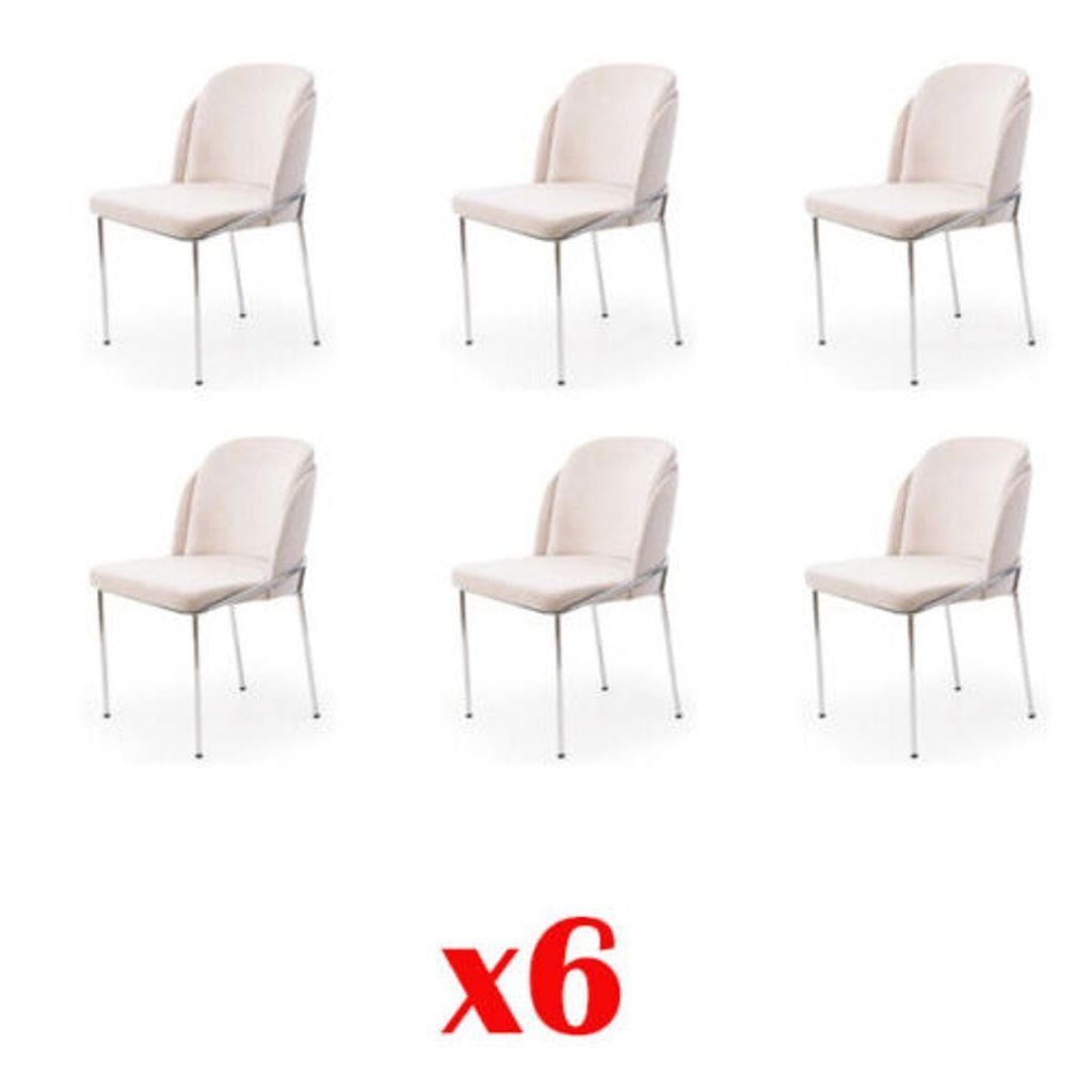 JVmoebel Esszimmerstuhl, Stuhl 6x Ess Zimmer Stühle Sessel Lounge Design Möbel Polsterstuhl | Stühle