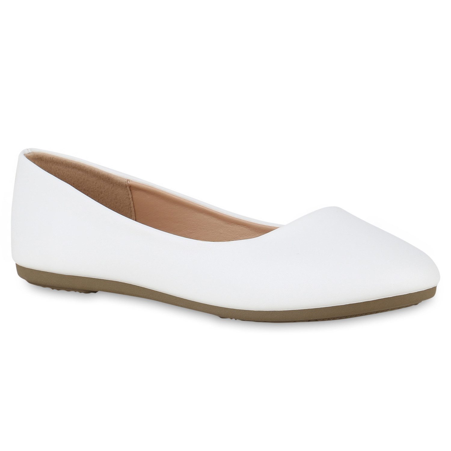 VAN HILL 840129 Ballerina Damen Klassische Балетки Slippers Basic Leder-Optik