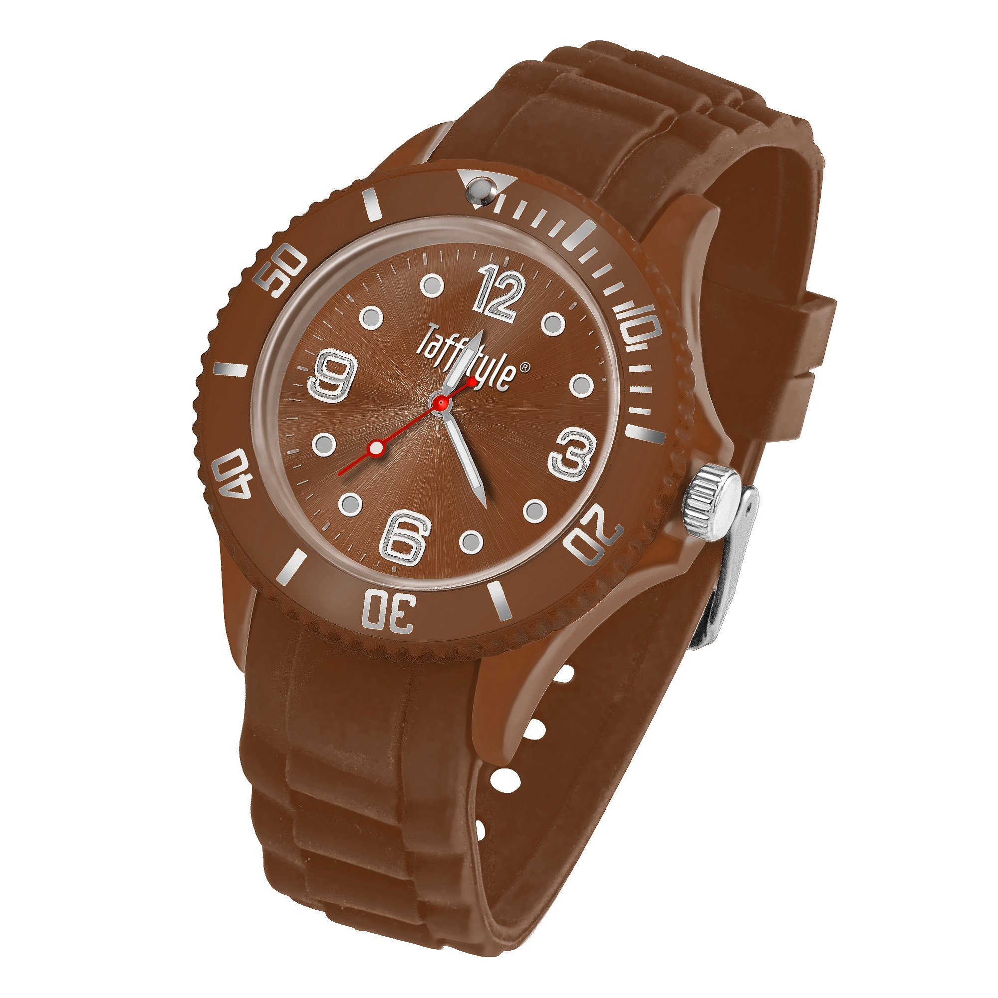Taffstyle Quarzuhr Armbanduhr Silikon Analog Quarz Farbige Sport Uhr, Sportuhr Damenuhr Silikonuhr Kinderuhr Herrenuhr Bunt Gummi Armband