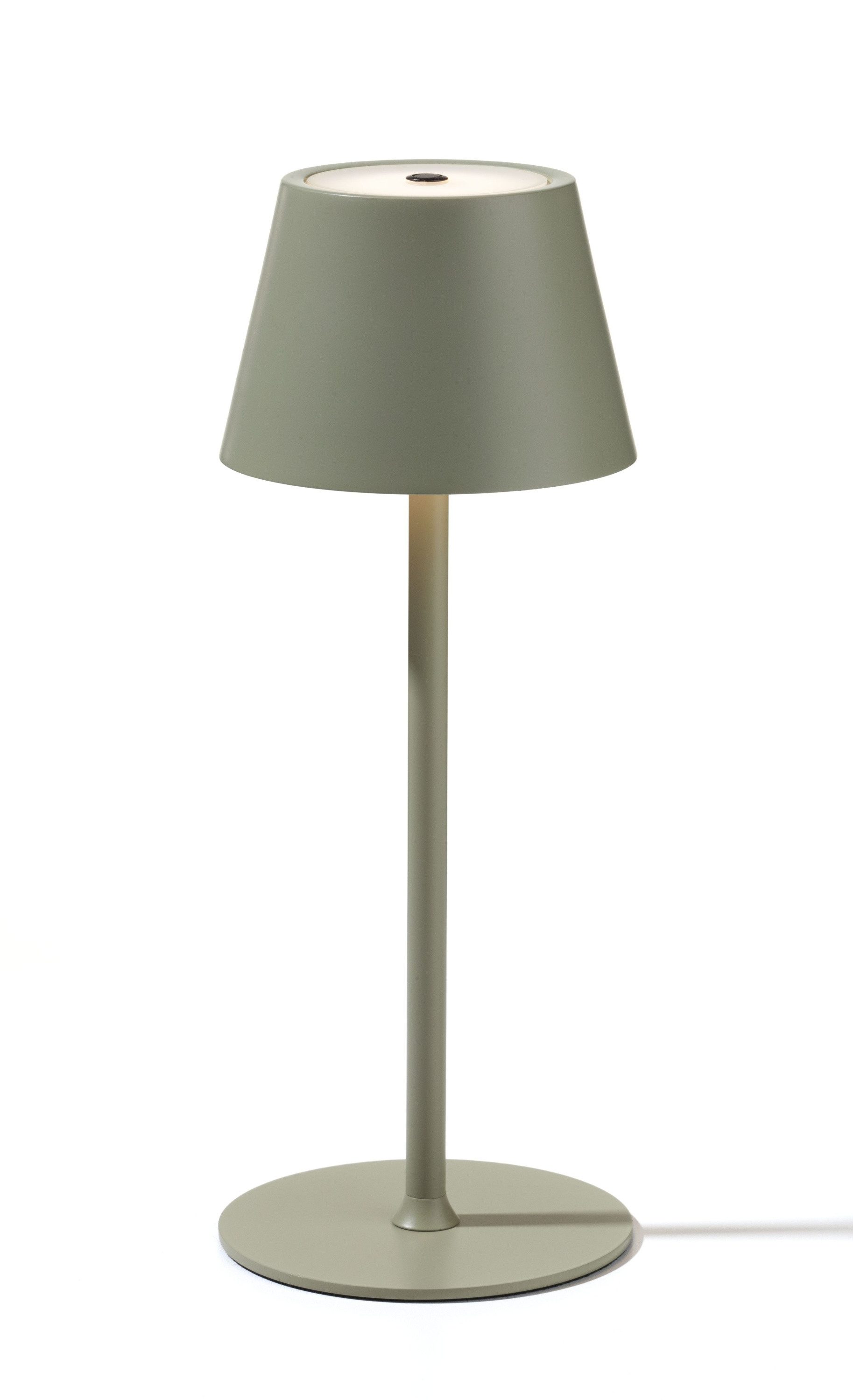 casa NOVA Tischleuchte casa NOVA Tischleuchte LED AKKU DH 12x31 cm grün Tischlampe