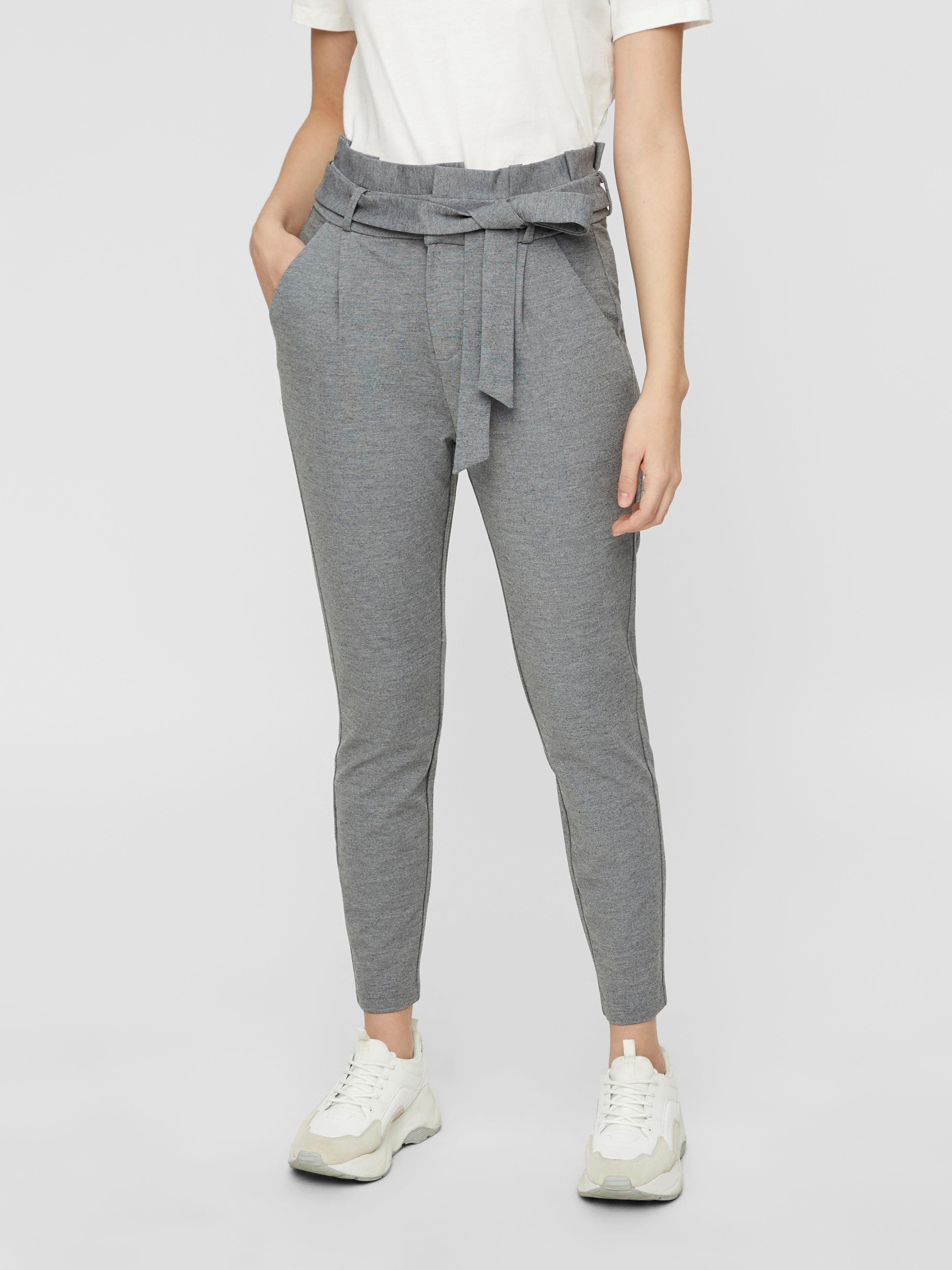 Pants PAPERBAG Jogger grey VMEVA Moda medium melange Vero