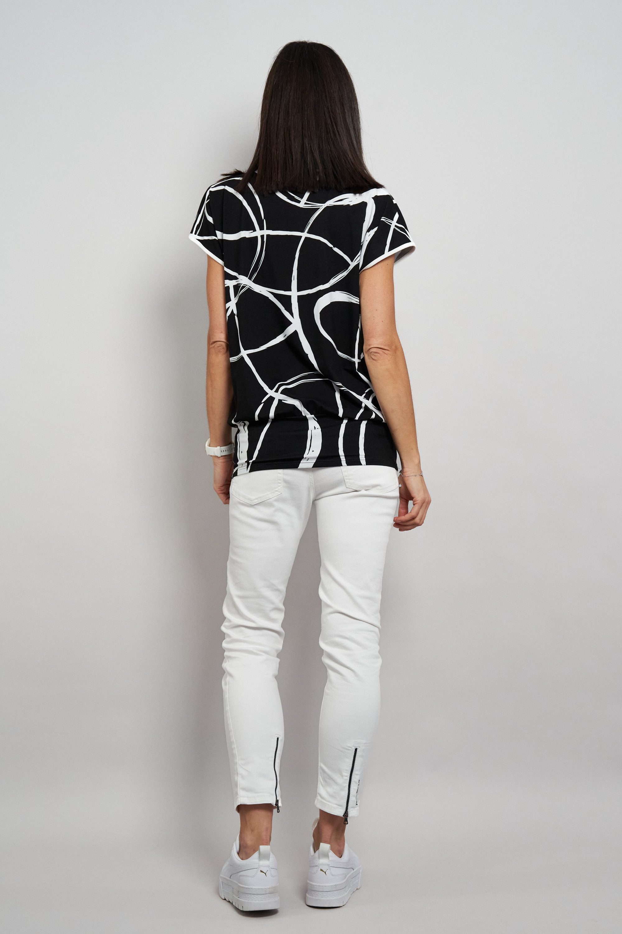 Seidel Moden Kurzarmshirt mit grafischem Muster - Rundhals - MADE IN GERMANY – Bild 4 von 4