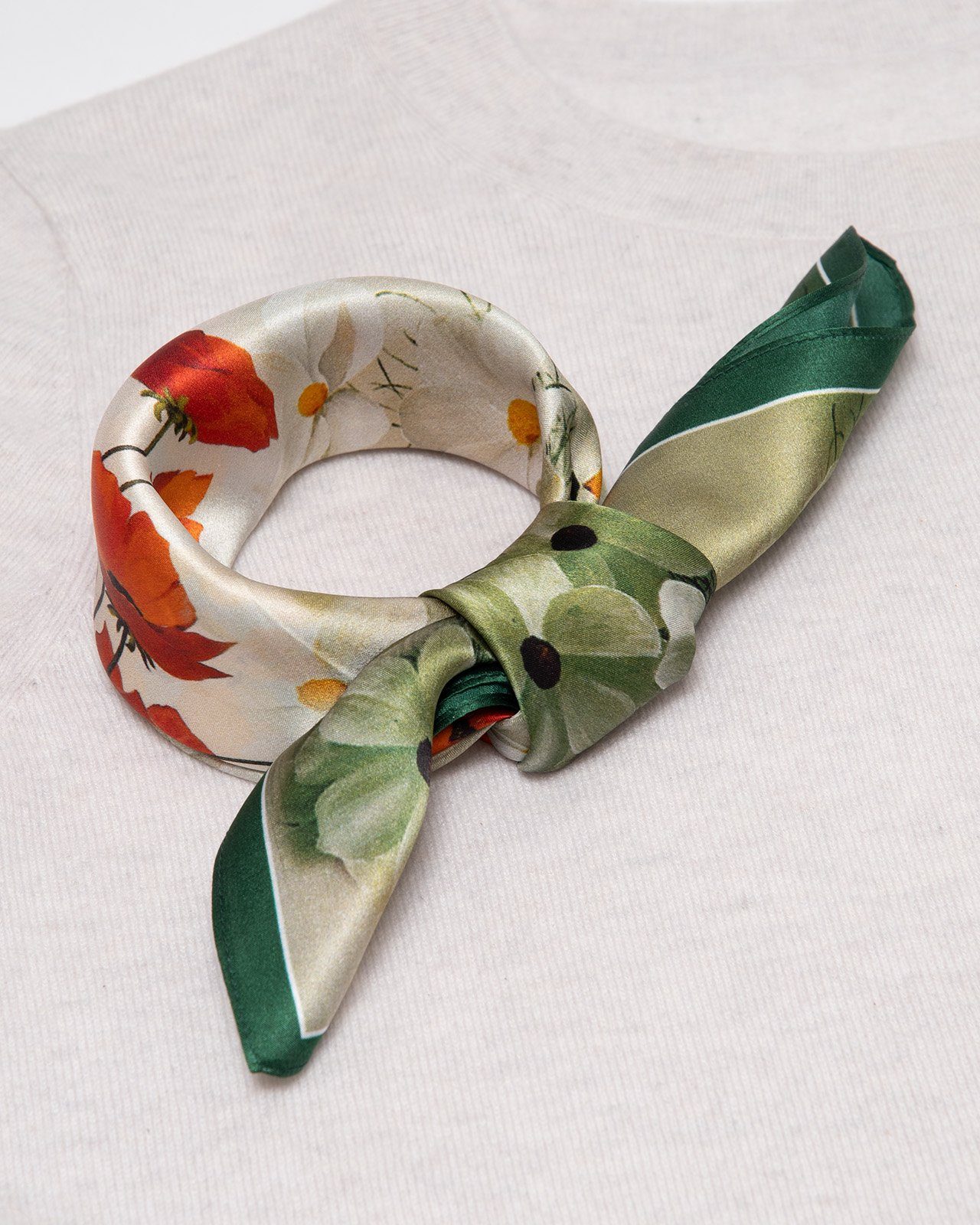 MayTree Seidentuch vier Jahreszeiten 53x53cm grün orange rot, Nickituch, Ba günstig online kaufen