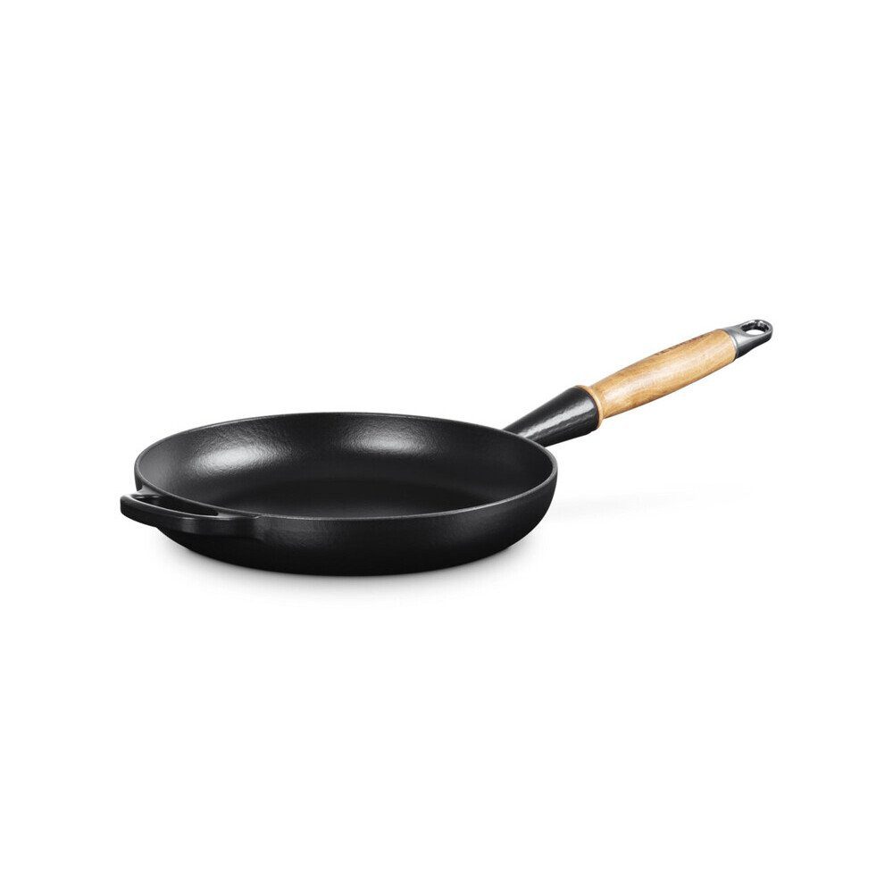 LE CREUSET Bratpfanne Bratpfanne 24 cm Signature schwarz, 1,6l, Gusseisen, emailliert, schwarz, Handreinigung