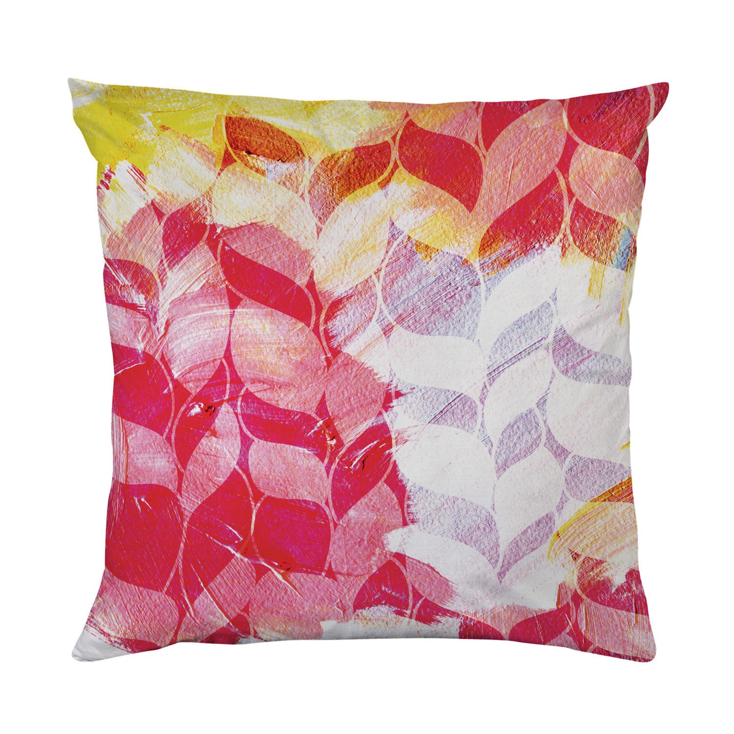 queence Декоративные подушки Abstrakte Blätter, Beidseitig bedruckte Подушкиhülle, Подушки 40x40cm, inkl. Reißverschluss