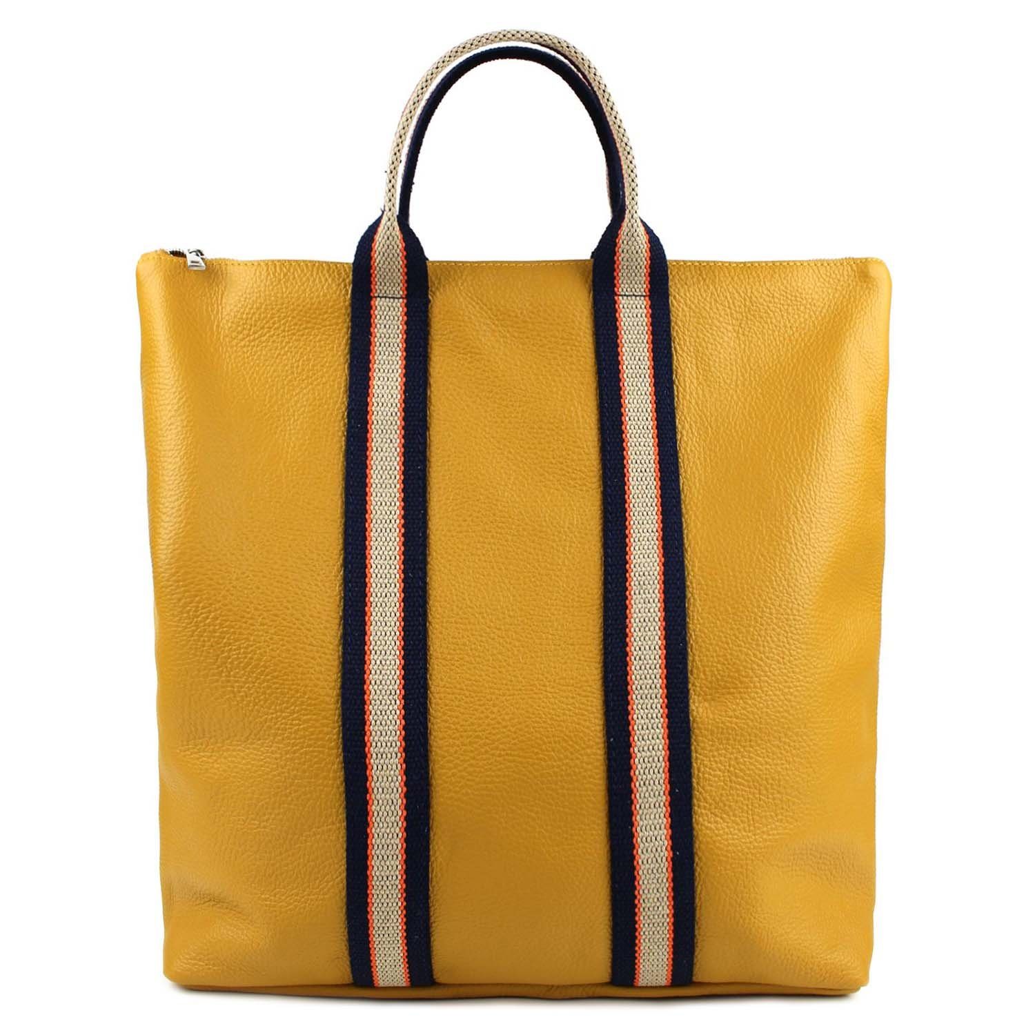 ITALYSHOP24 Rucksack Made in Italy Damen Leder Rucksack Schultertasche, als  Umhängetasche & Handtasche tragbar, Shopper