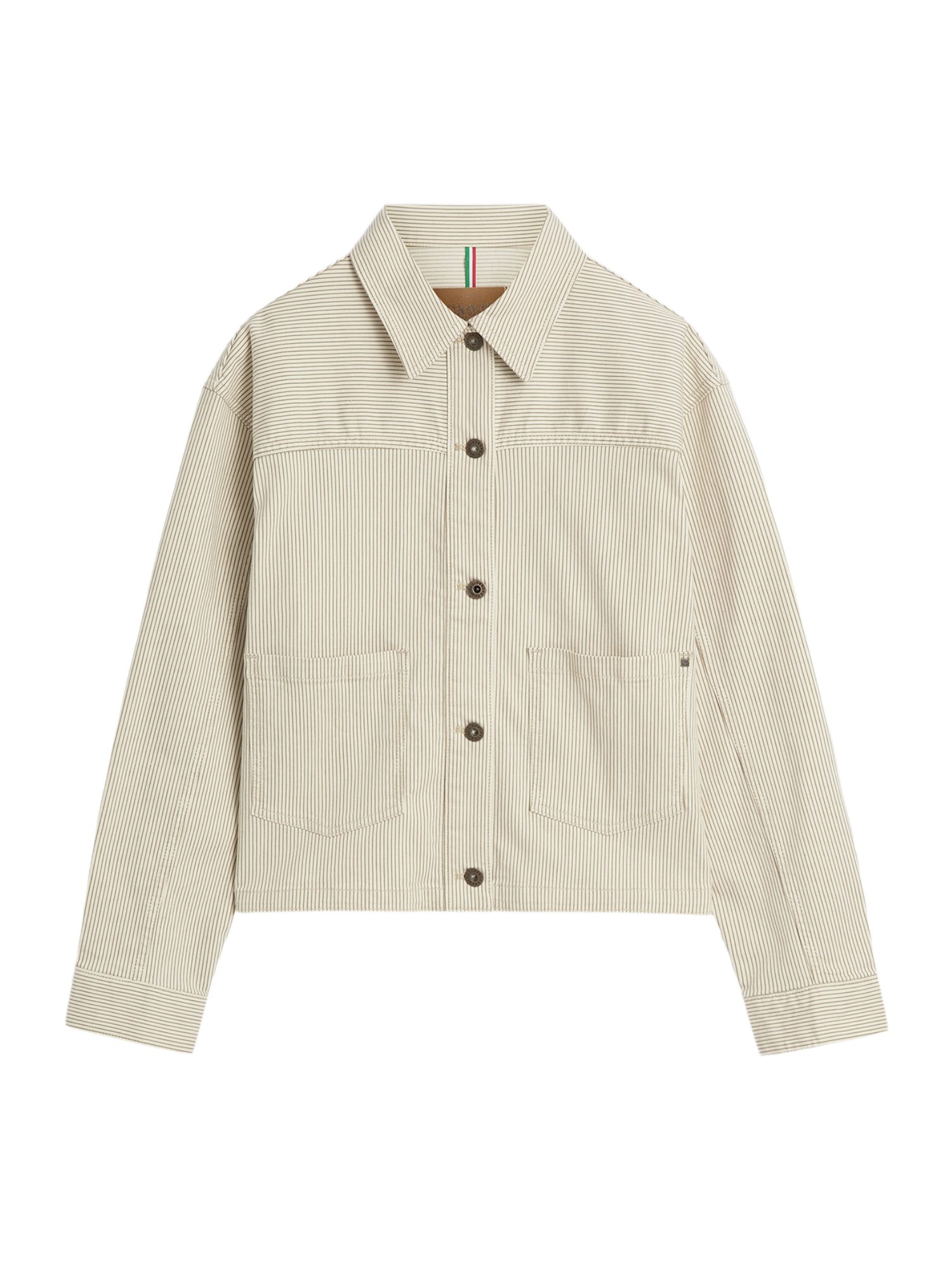 Cinque Jackenblazer natur,Outdoor,Baumwolle,Unifarben,Umlegekragen,Lang,Regular Fit