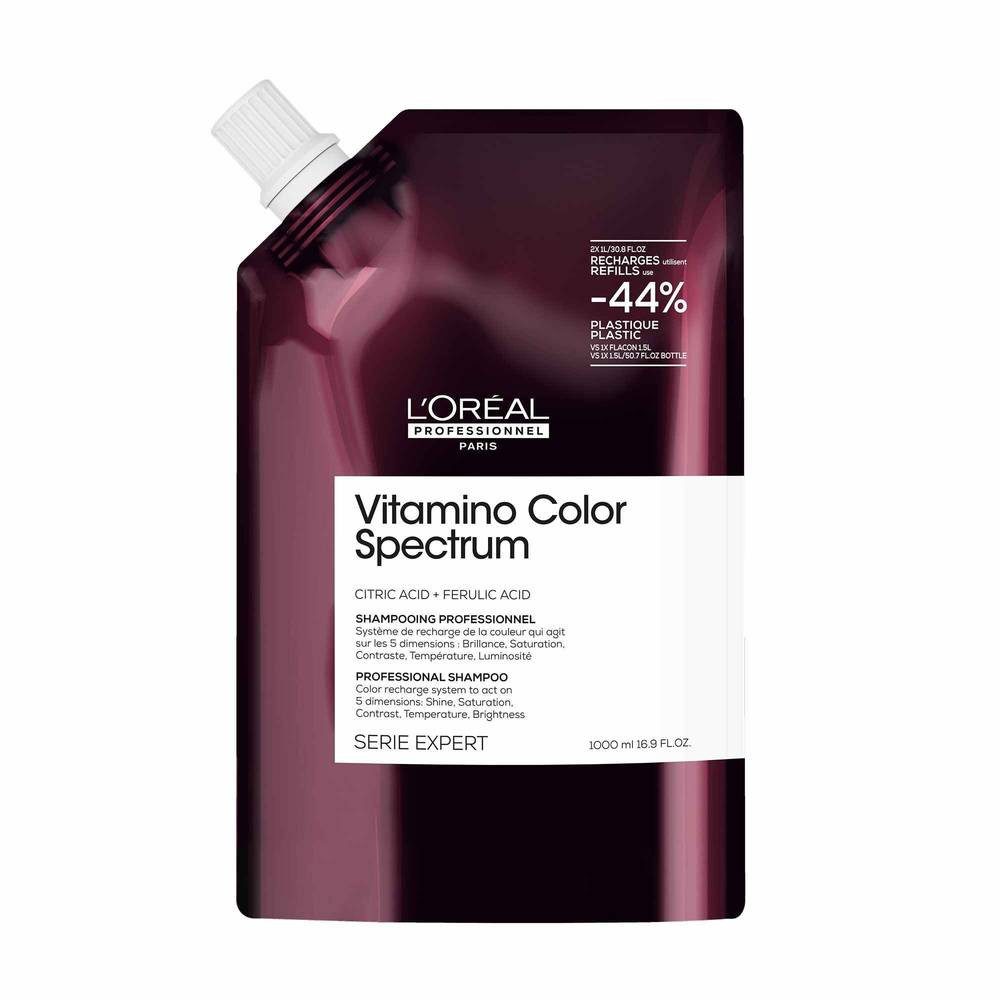 L'ORÉAL PROFESSIONNEL PARIS Haarshampoo L'Oréal Professionnel Vitamino Color Spectrum Shampoo Refill 1000 ml, 1-tlg., Reduziert Haarbruch sichtbar bereits nach wenigen Anwendungen