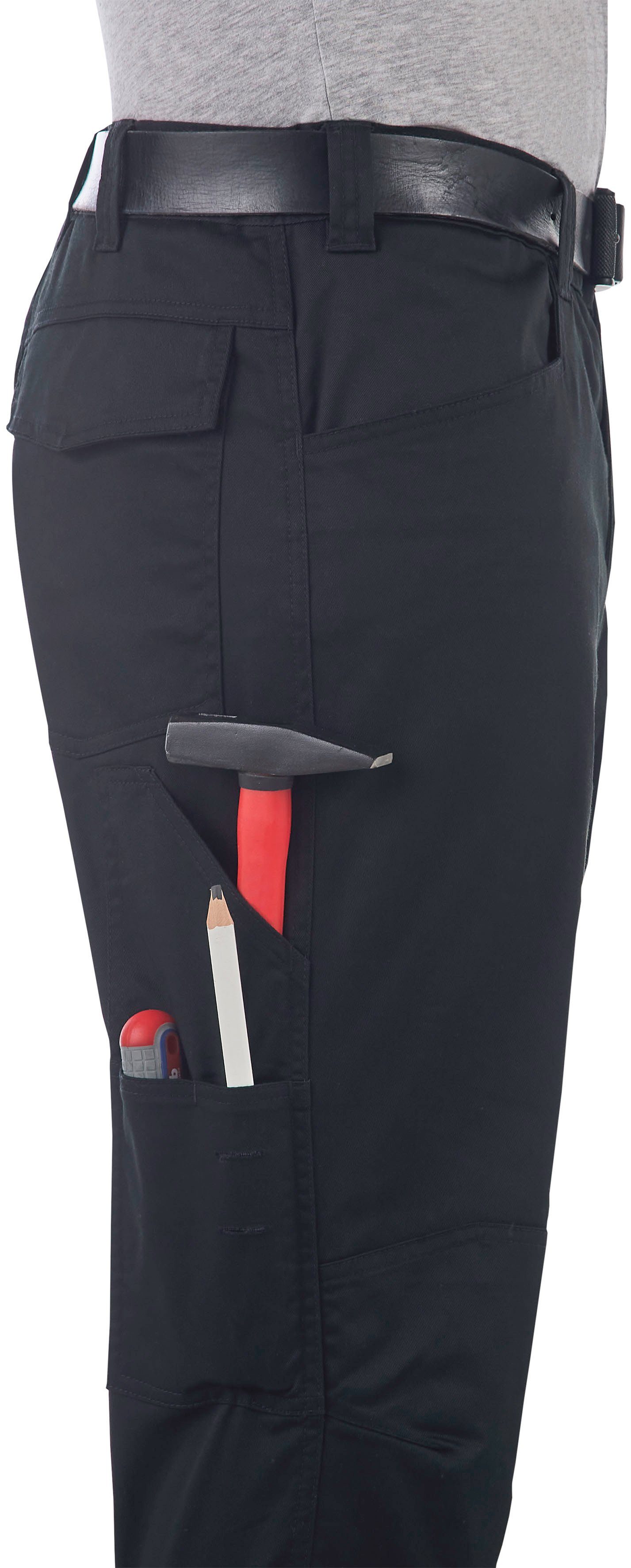 Northern Country Arbeitshose Taschen Hose (einfache 3cm, 7 ergonomisch durch und flexibel, light um weich, Verlängerung Materialmix: Kniebesatz) flex leicht bequem + der