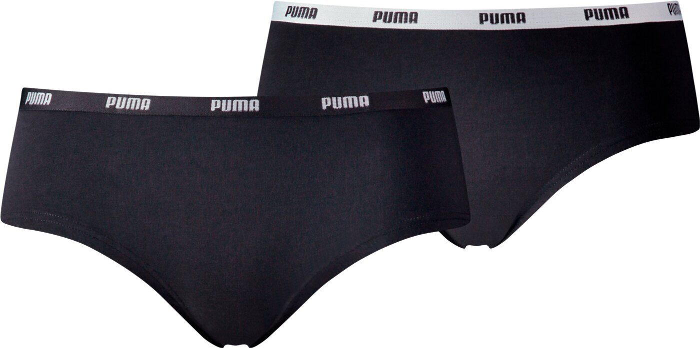 Hipster PUMA WOMEN HIPSTER 2P PACK, XS BLACK