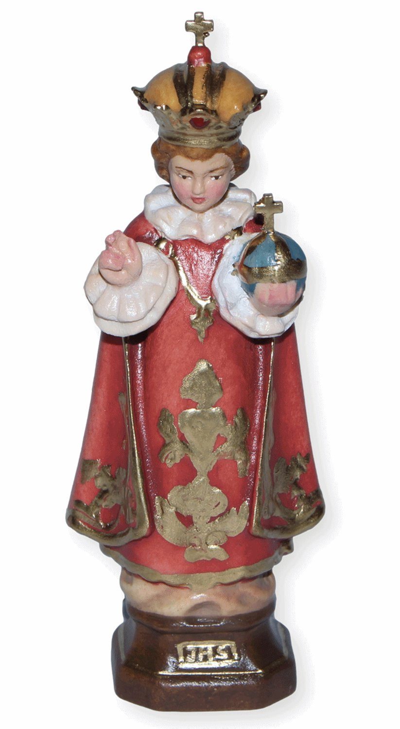 Dolfi Dekofigur Holzfigur Prager Jesuskind Jesulein H 12 cm Figur aus Ahornholz