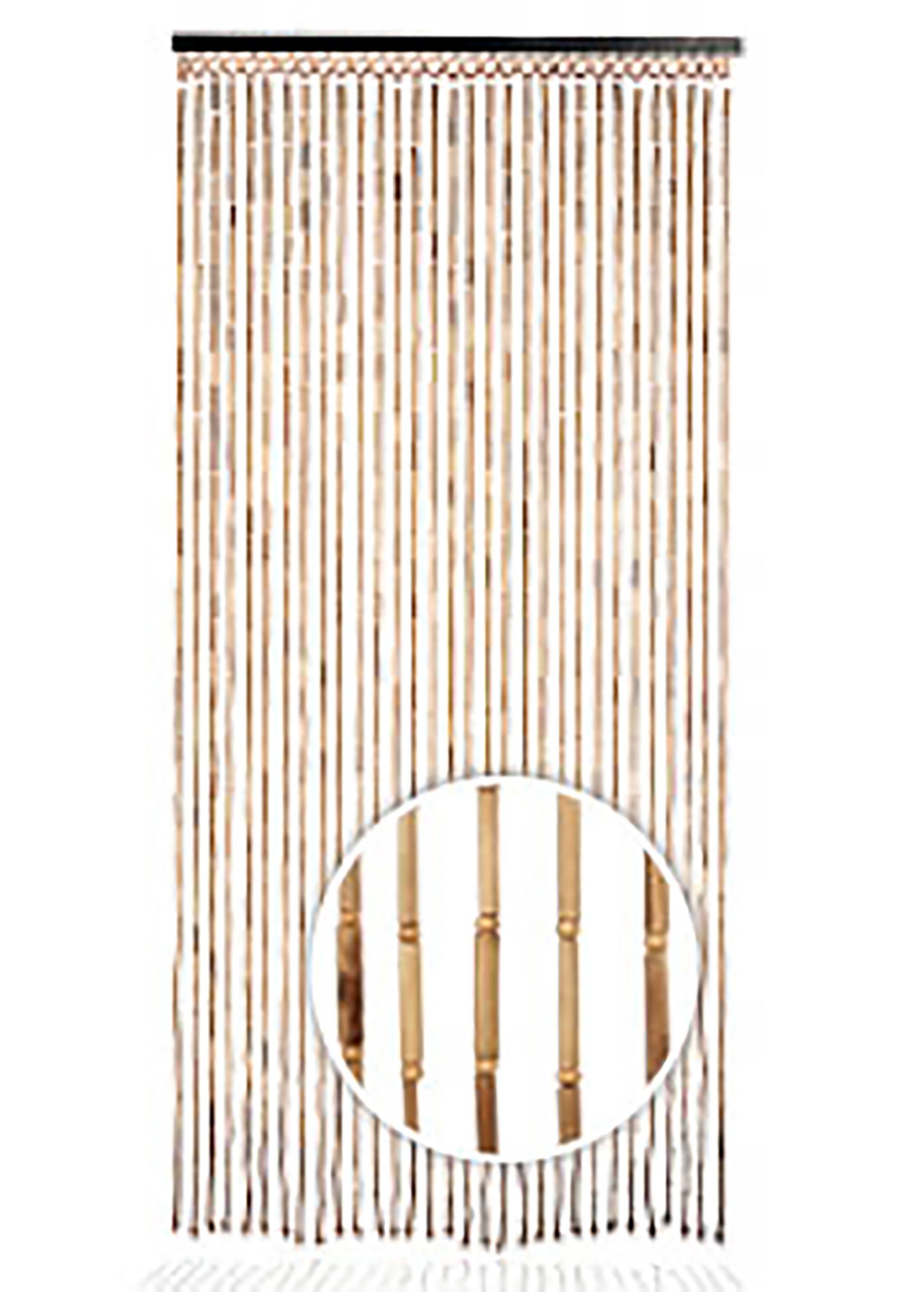 Ösen - cm, Türvorhang 90x200 transparent Kobolo, Bambusvorhang (1 BAMBOO Natur St), -Braun