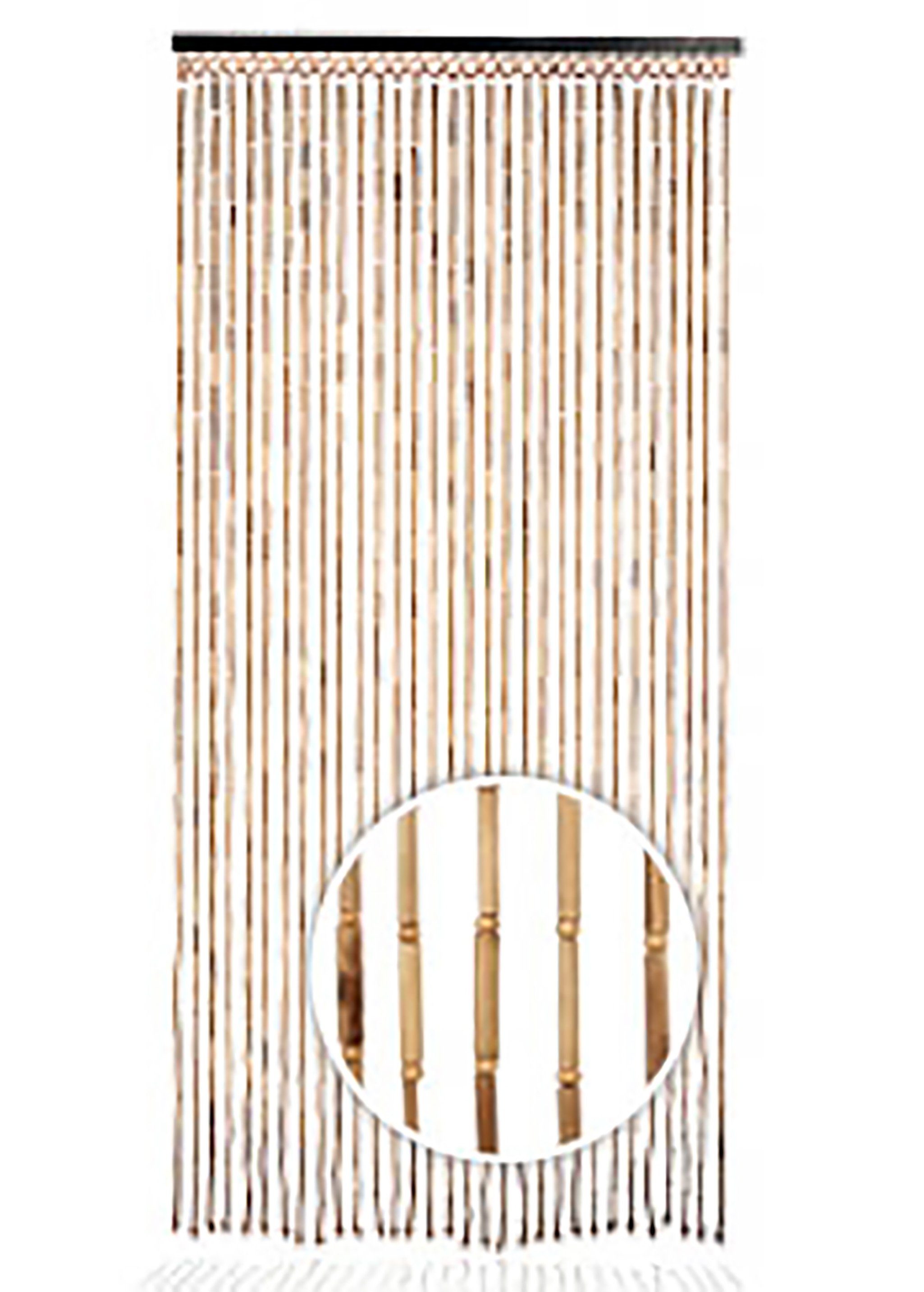 Kobolo Türvorhang Bambusvorhang BAMBOO -Braun Natur - 90x200 cm (1 St), Öse günstig online kaufen