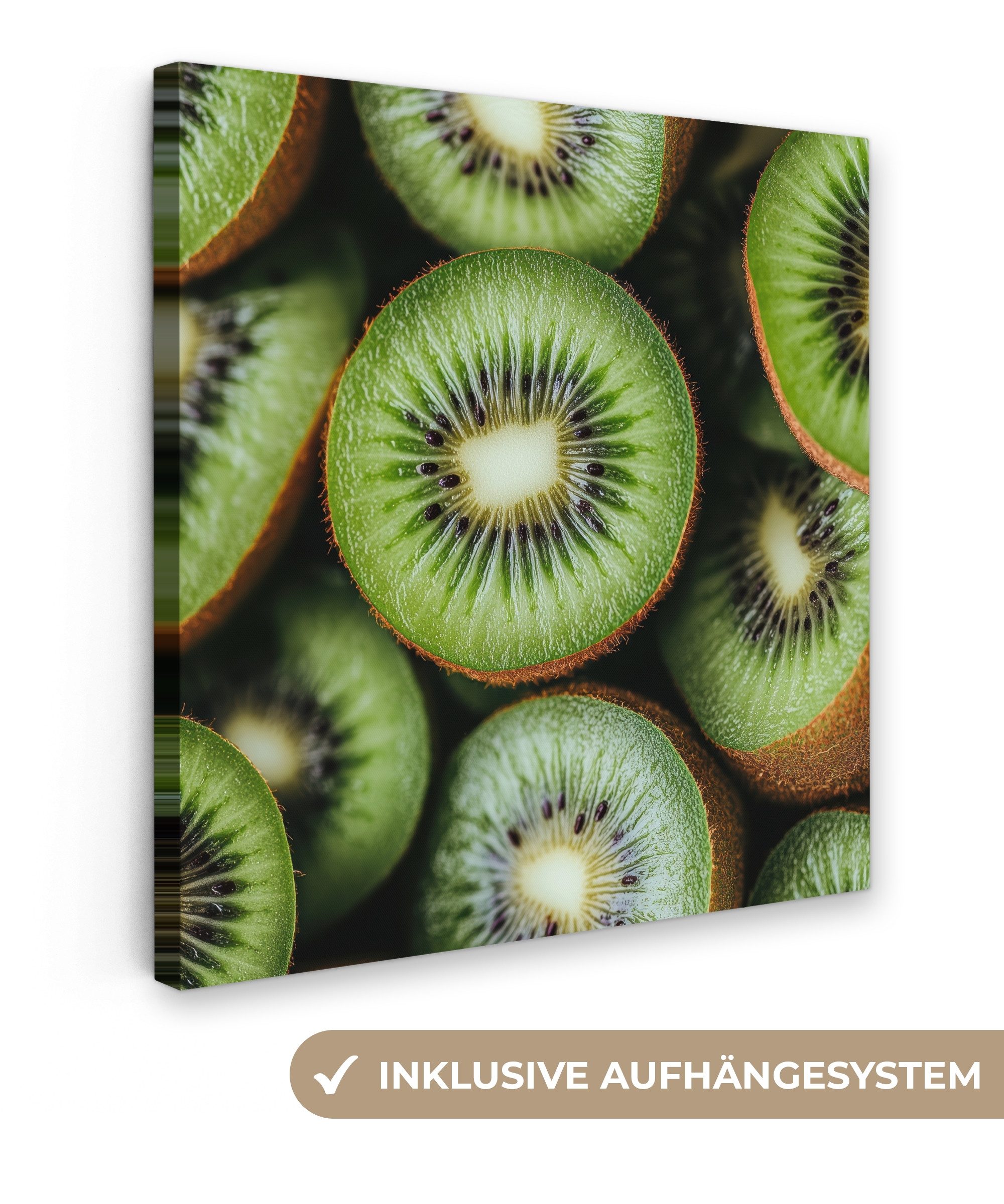 OneMillionCanvasses® Leinwandbild Kiwi - Obst - günstig online kaufen