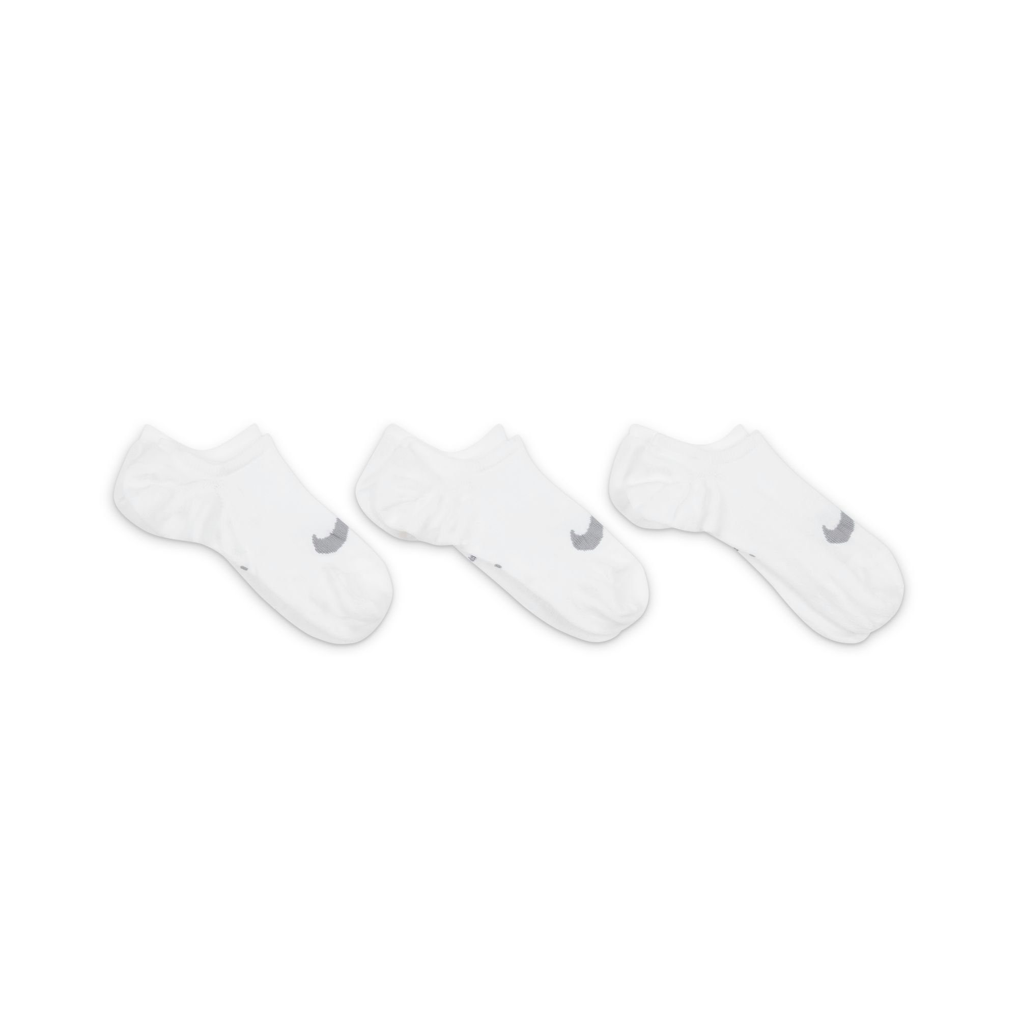 3x atmungsaktivem Mesh Füßlinge Nike (3-Paar) mit weiß