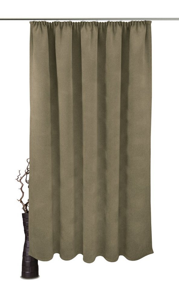 Vorhang Alea, VHG, Kräuselband (1 St), verdunkelnd, Polyester, Wärmeschutz,  Kälteschutz, Energie sparend, einfarbig, Breite 145 cm, 415 g/²m