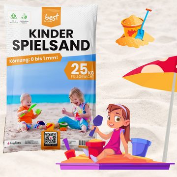 Best for Kids Spielsand Quarzsand Sand für Sandkasten Dekosand Zertifizierte Qualität, TOP Qualität