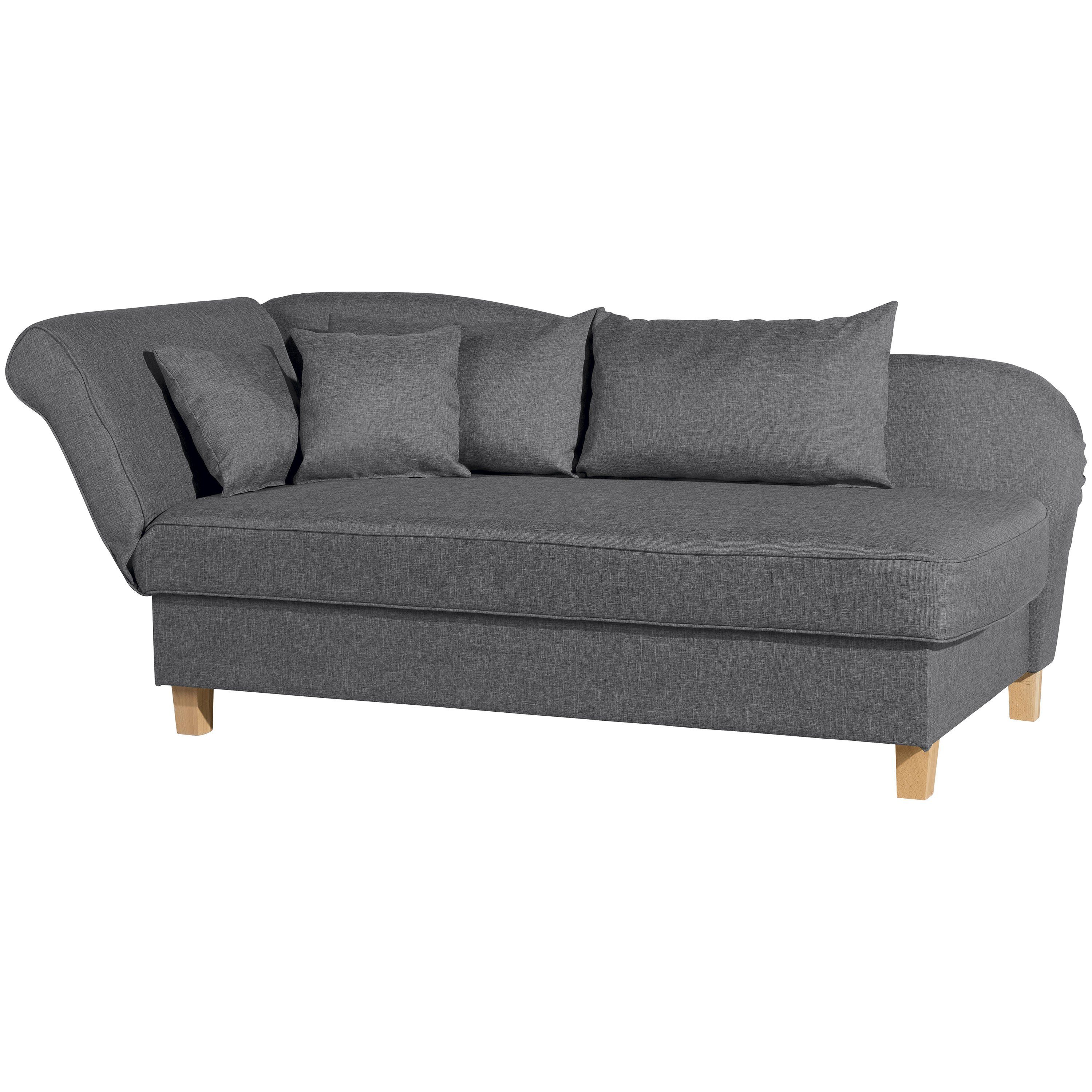 Max Winzer® Recamiere Selma, Recamiere Armteil rechts klappbar, Federkern, Bettkasten, Bettfunktion