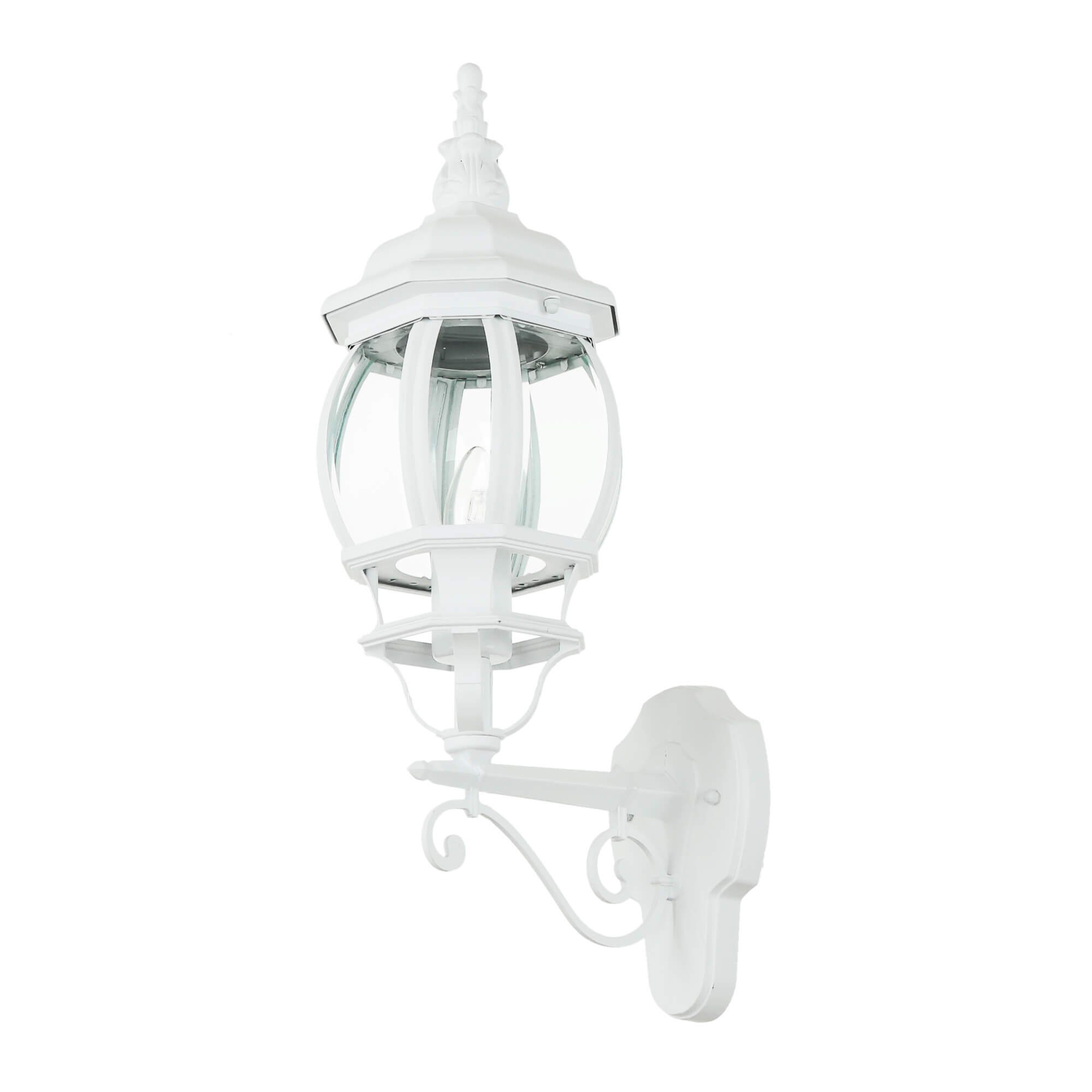 BREST, Licht-Erlebnisse Außen-Wandleuchte Lampe Wandlampe dekorativ außen Weiß Leuchtmittel, Rustikale ohne Laterne Hauseingang