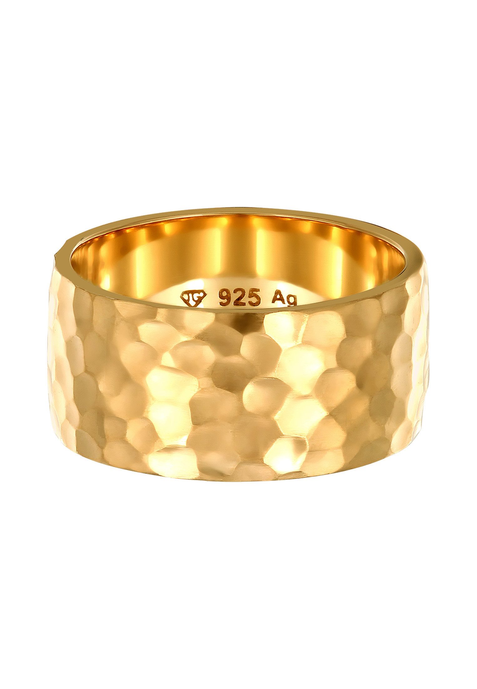 Elli Fingerring Breit Bandring Gehämmert Matt günstig online kaufen