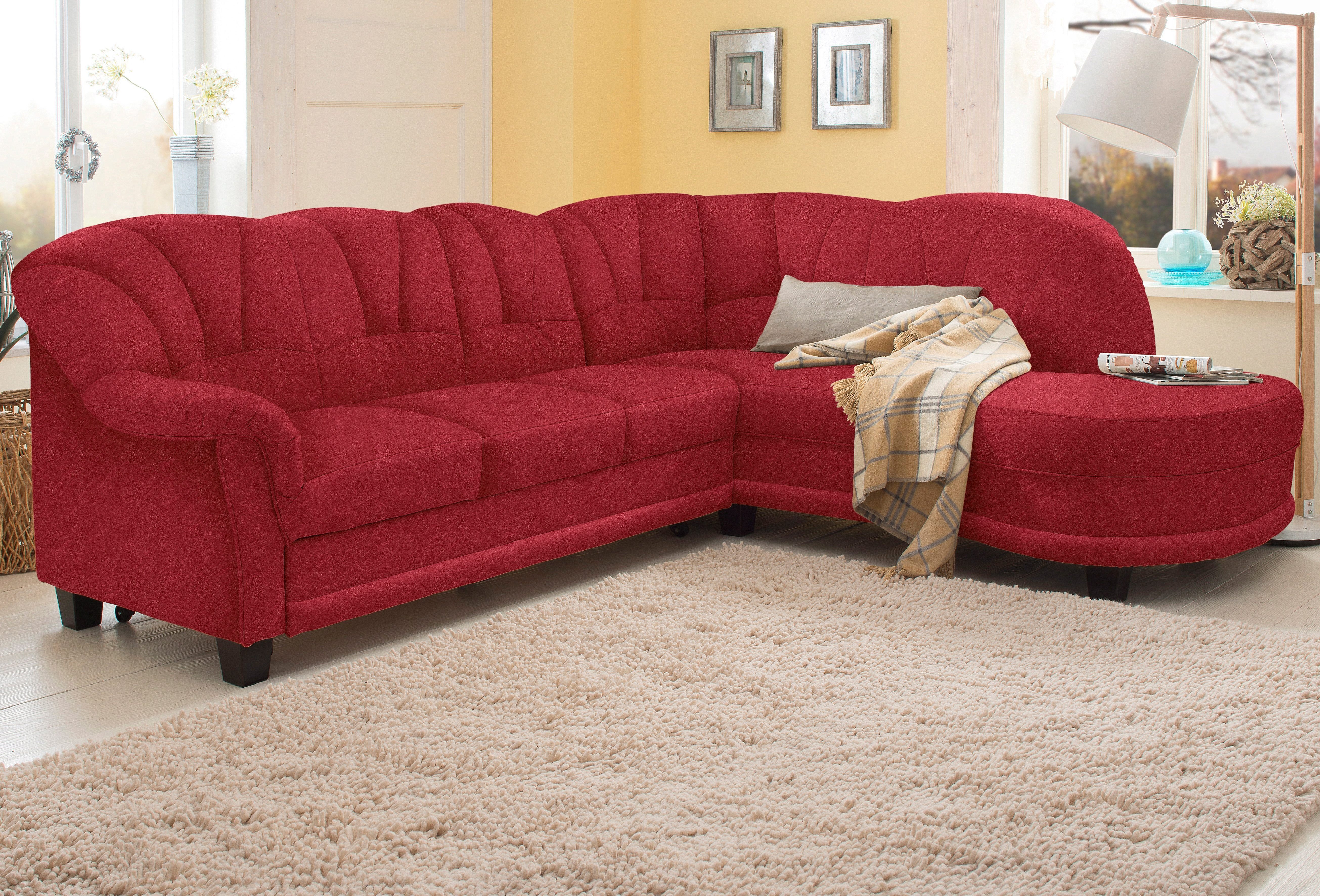 Home affaire Ecksofa Camelita, Landhaus Sofa, 2 Varianten: Recamiere- oder Ottomane, L-Form, wahlweise mit Bettfunktion