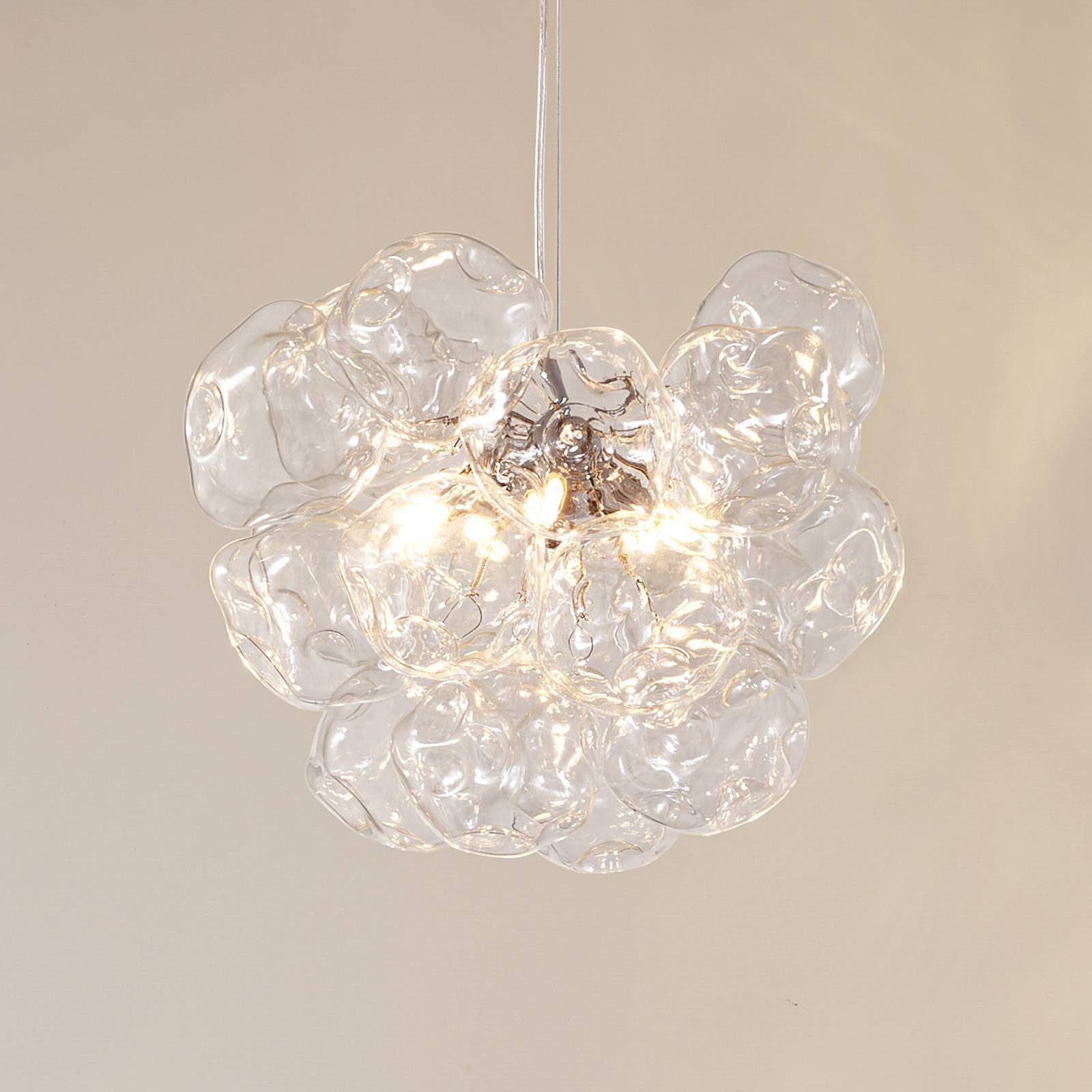 Lucande Hängeleuchte Diborah, Glas Transparent IP20, 5 x 8 W LED günstig online kaufen