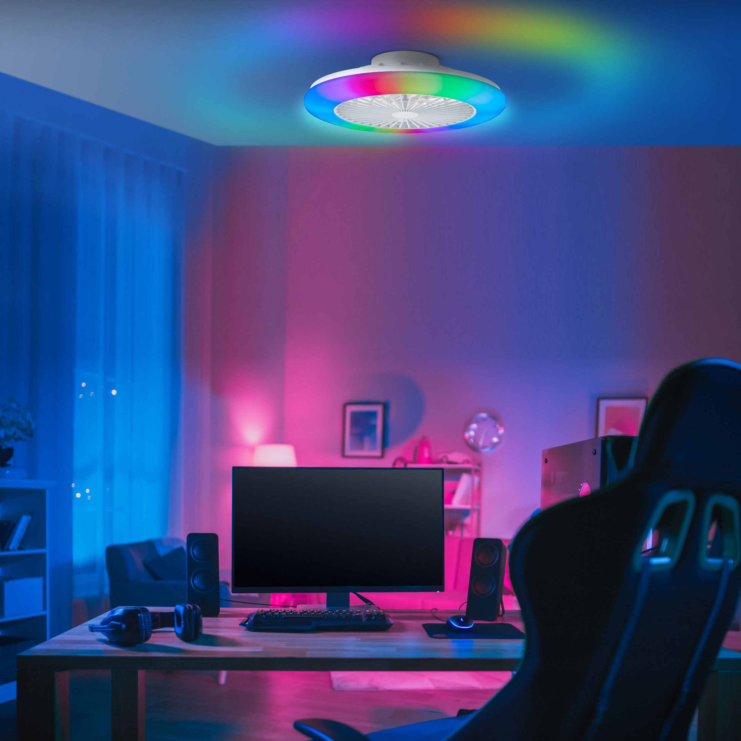 Lightbox Deckenleuchte, LED fest integriert, warmweiß günstig online kaufen