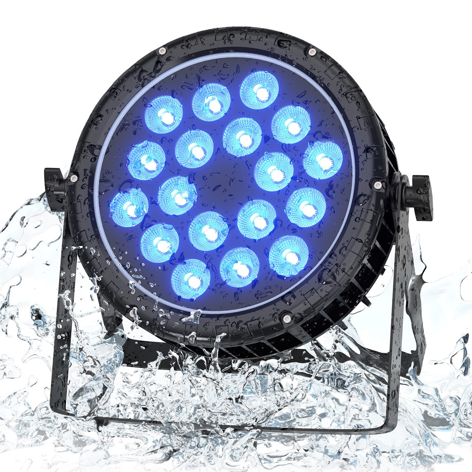 ZonQoonz LED Discolicht 80W PAR-Scheinwerfer 18 LED IP65 wasserdicht RGBW 4-in-1 Bühnenleuchte