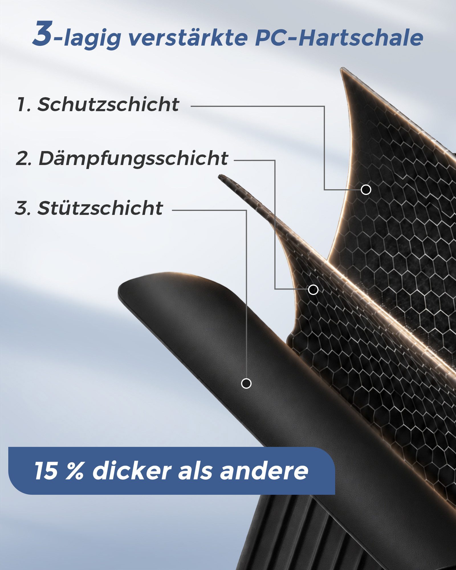 KONO Koffer Hartschalenkoffer, Reisekoffer aus PC mit Aluminium-Rahmen