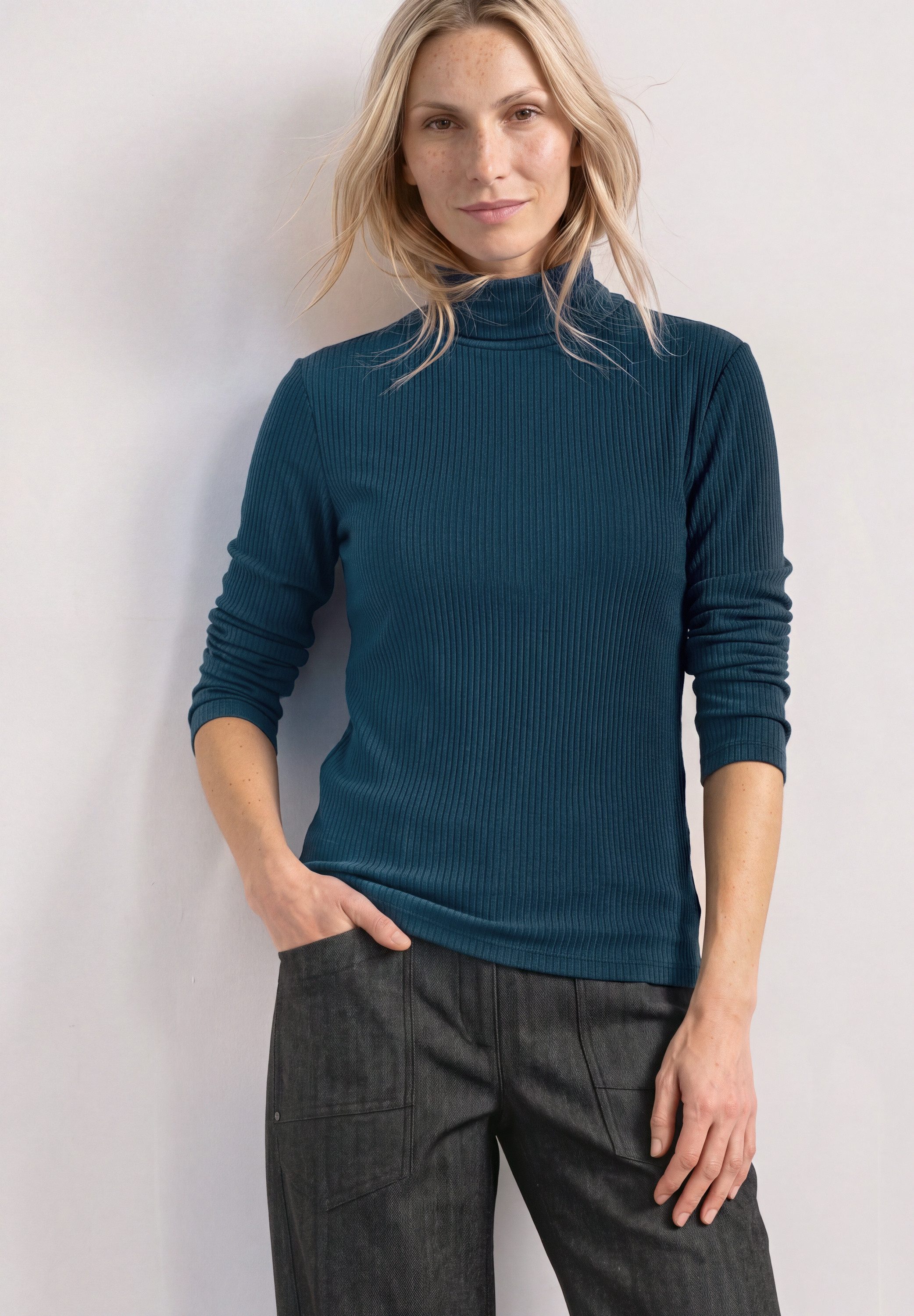 STREET ONE Langarmshirt im soften Baumwoll-Mix