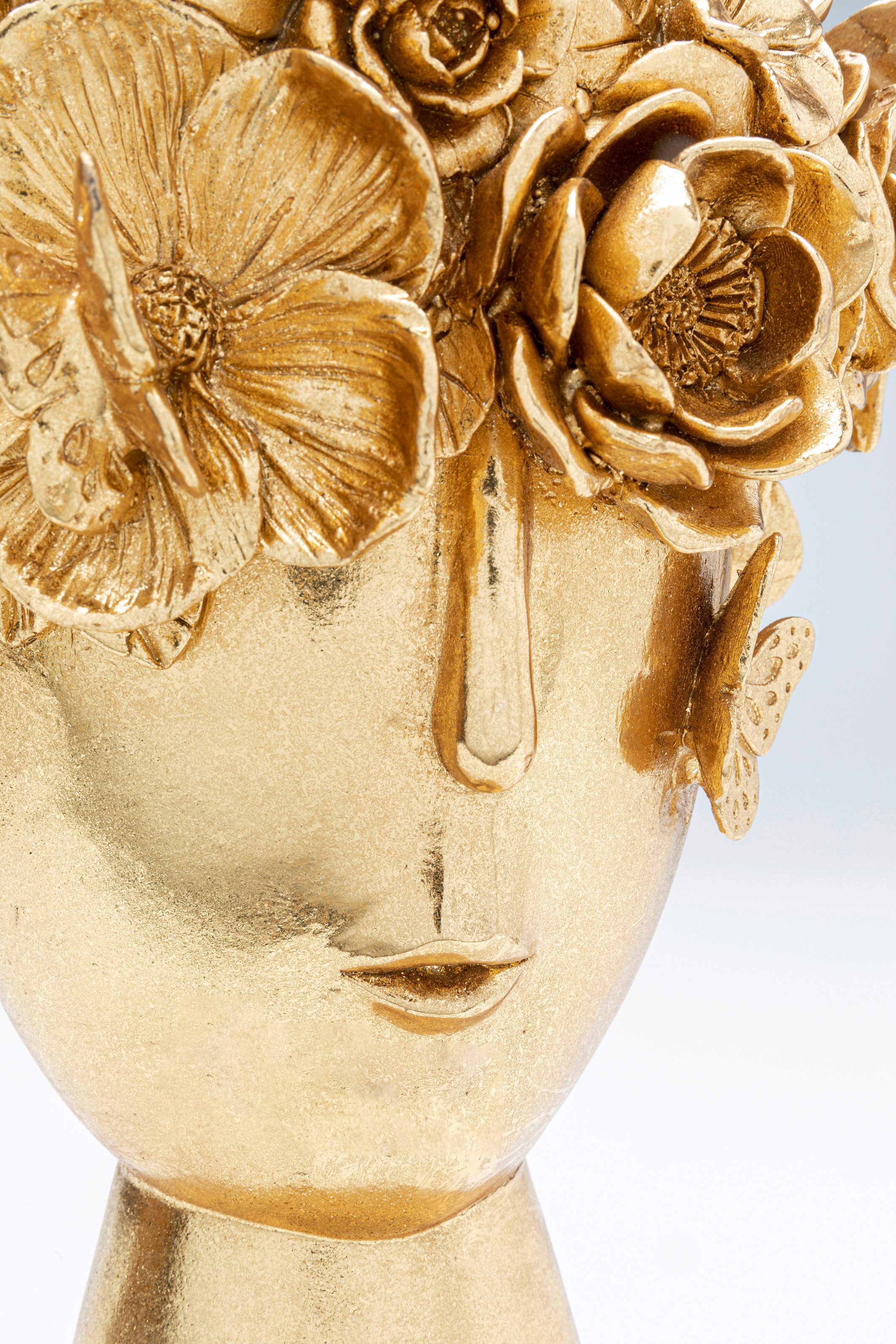 Kare Design Dekovase Deko Vase Flowercrown Gold 20cm