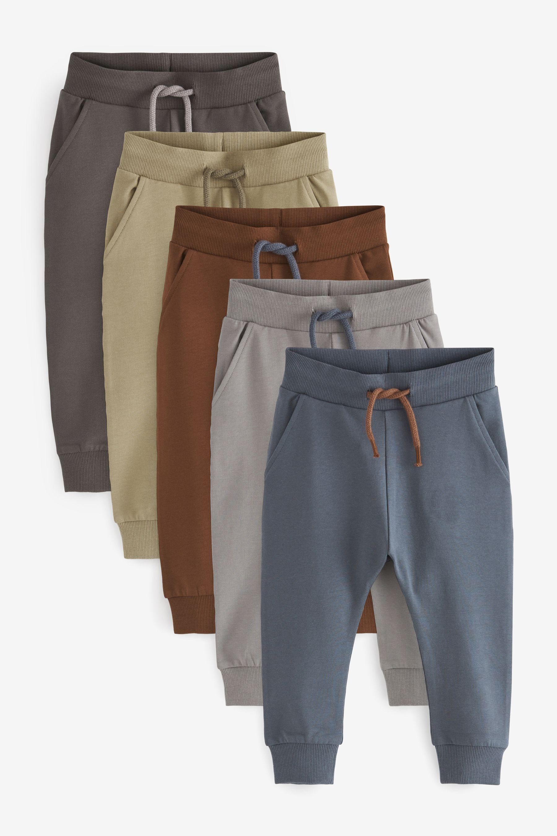 Next Jogginghose Jogginghose im 5er-Pack (5-tlg) Khaki/Tan | Jogginghosen