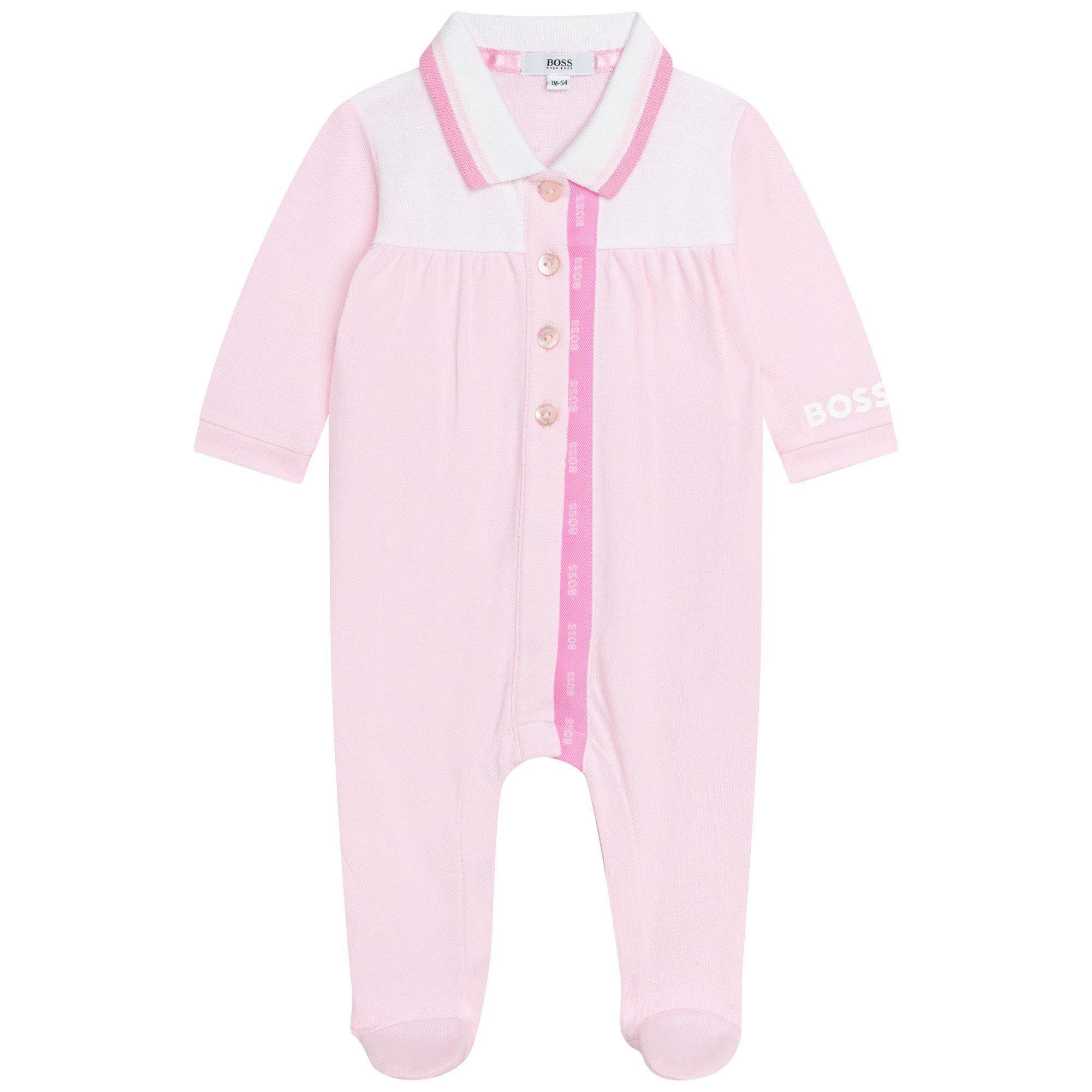 Strampler BOSS Kidswear Baby Strampler Schlafanzug rosa
