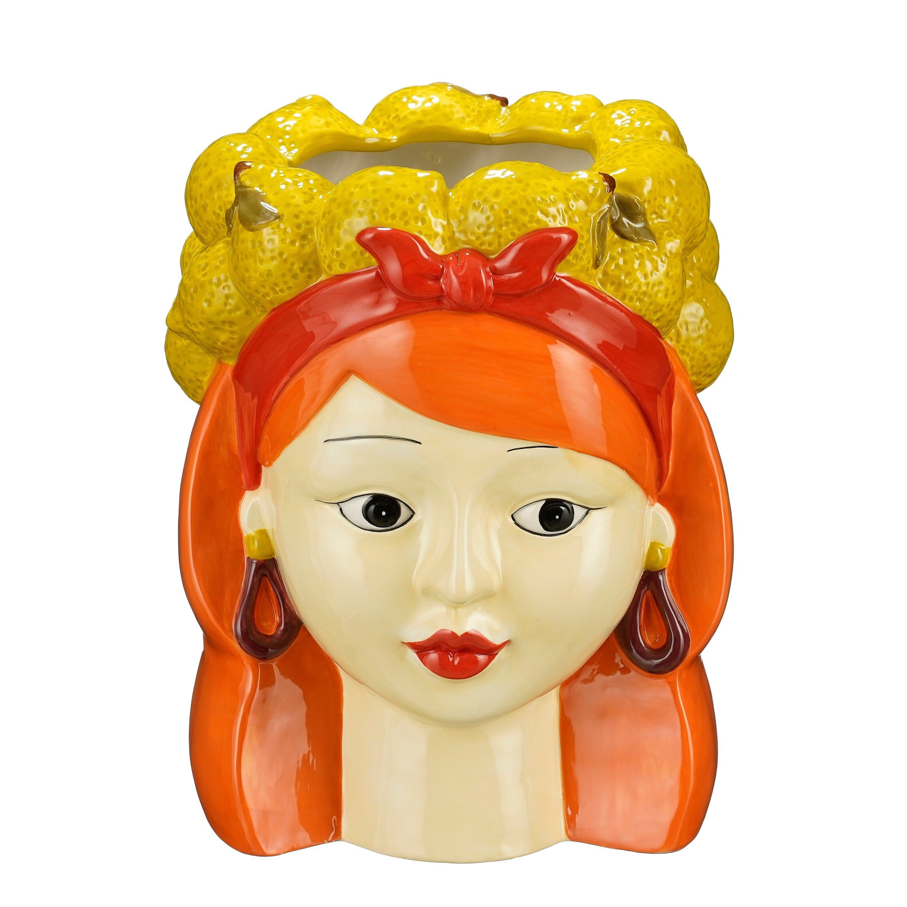 Mica Decorations Blumentopf Mica Decorations Funny Topf gelb - h24,5xd19,5cm