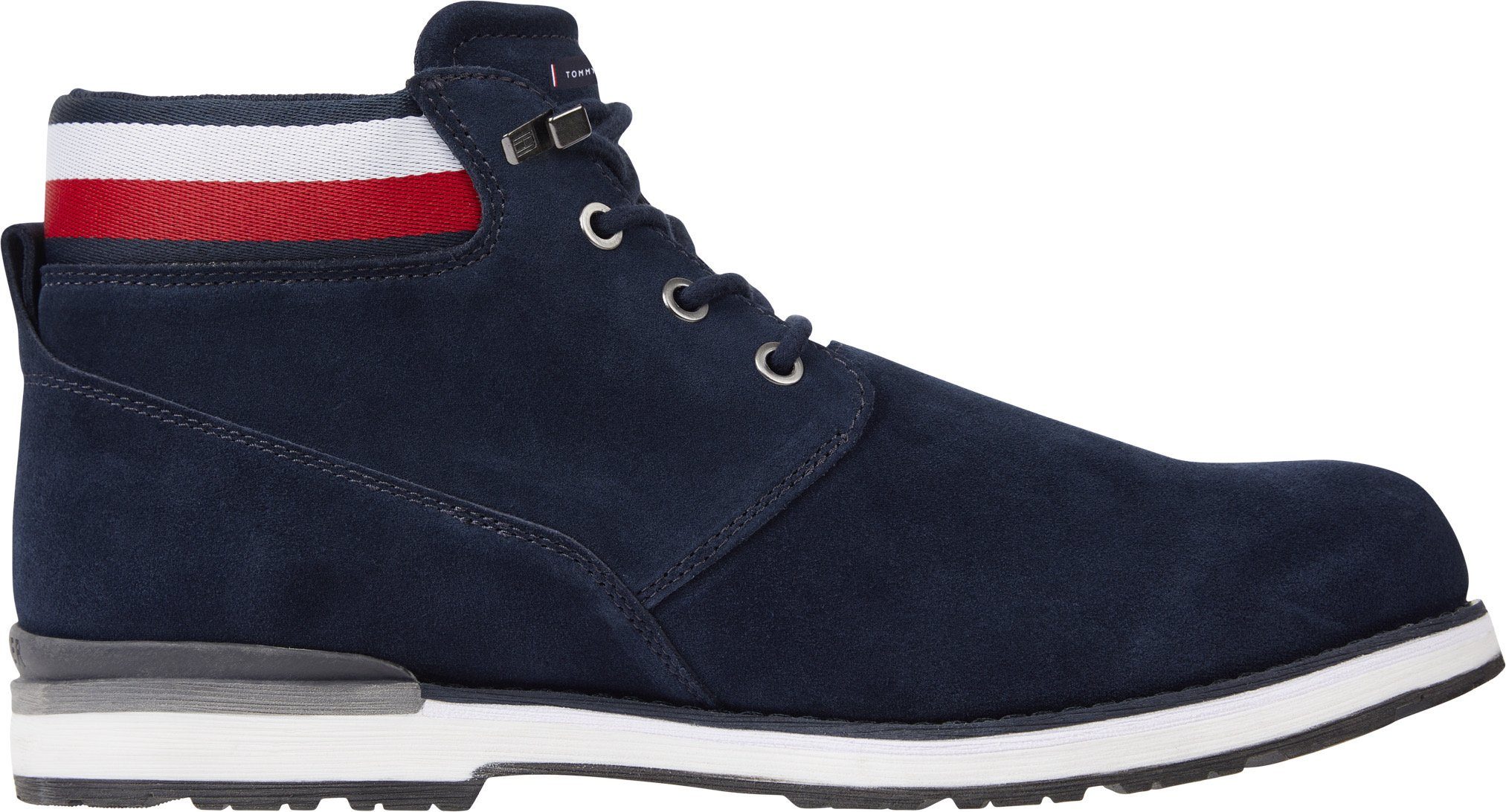 SUEDE Schnürboots Anziehlasche dunkelblau BOOT CORE Hilfiger Tommy HILFIGER mit