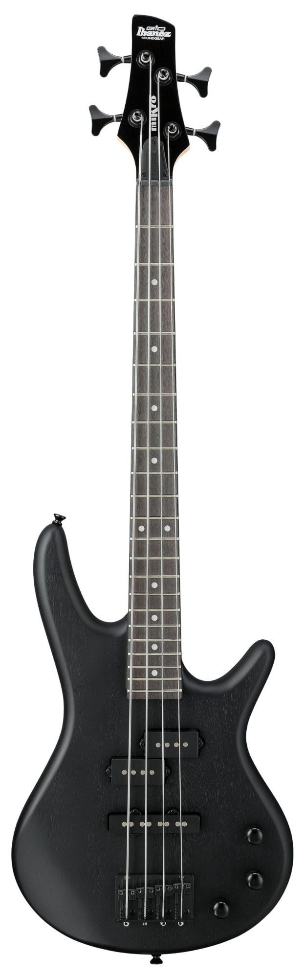 Ibanez E-Bass GSRM20B-WK Wheathered Black - Shortscale-Bass mit schwarzer Hardware, Gio miKro Serie