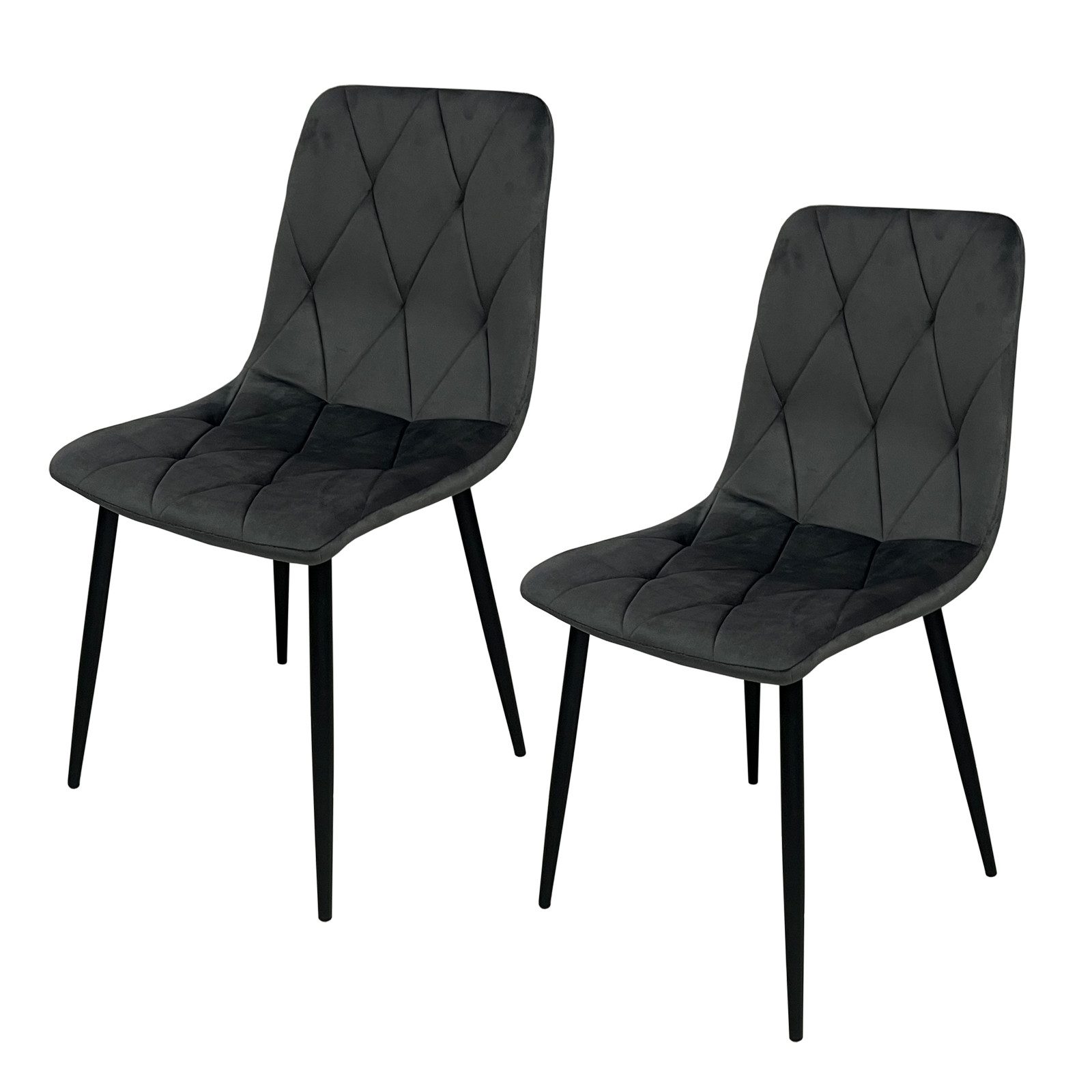 HTI-Living Esszimmerstuhl Stuhl Mesa Eco 2er-Set Velvet Grau (Set, 2 St), E günstig online kaufen