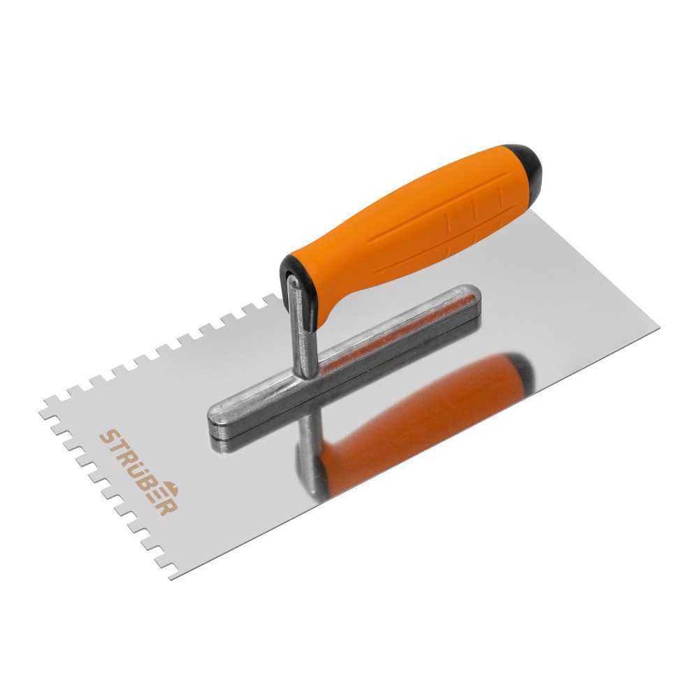 STRÜBER Zahnkelle STRÜBER Glättekelle / Zahnkelle mit Softgriff - 270x130 - Edelstahl