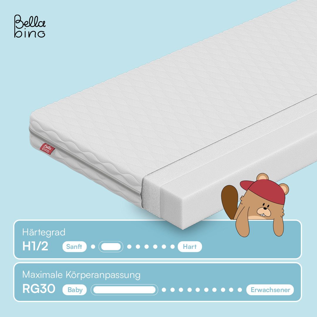 Kindermatratze Twist 90x190 cm, Bellabino, 11 cm hoch, Härtegrad H2, Kaltsc günstig online kaufen