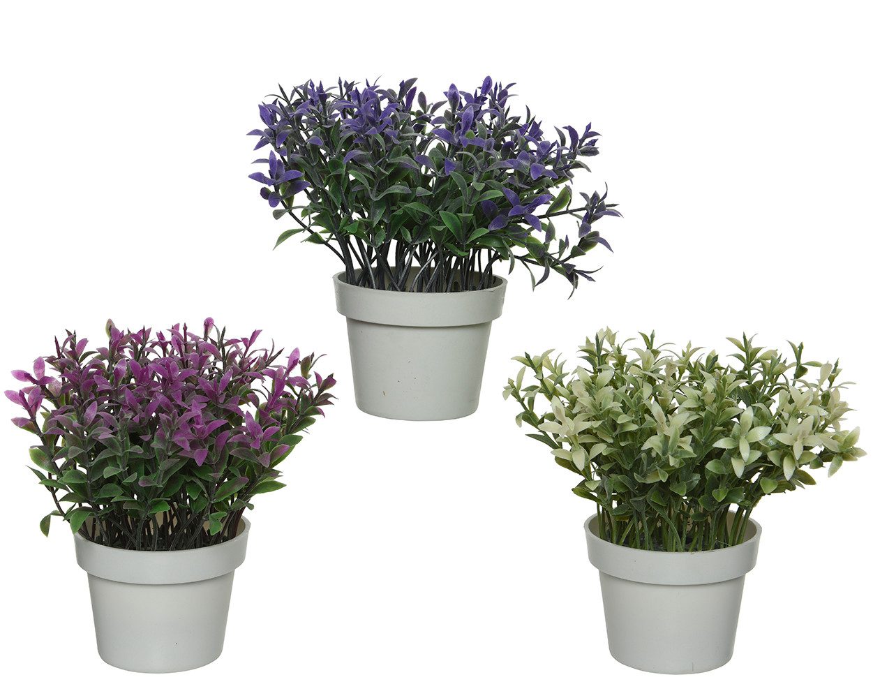 Kunstpflanze, Decoris season decorations, Kunstpflanze im Topf 15cm, 1 Stück farbig sortiert