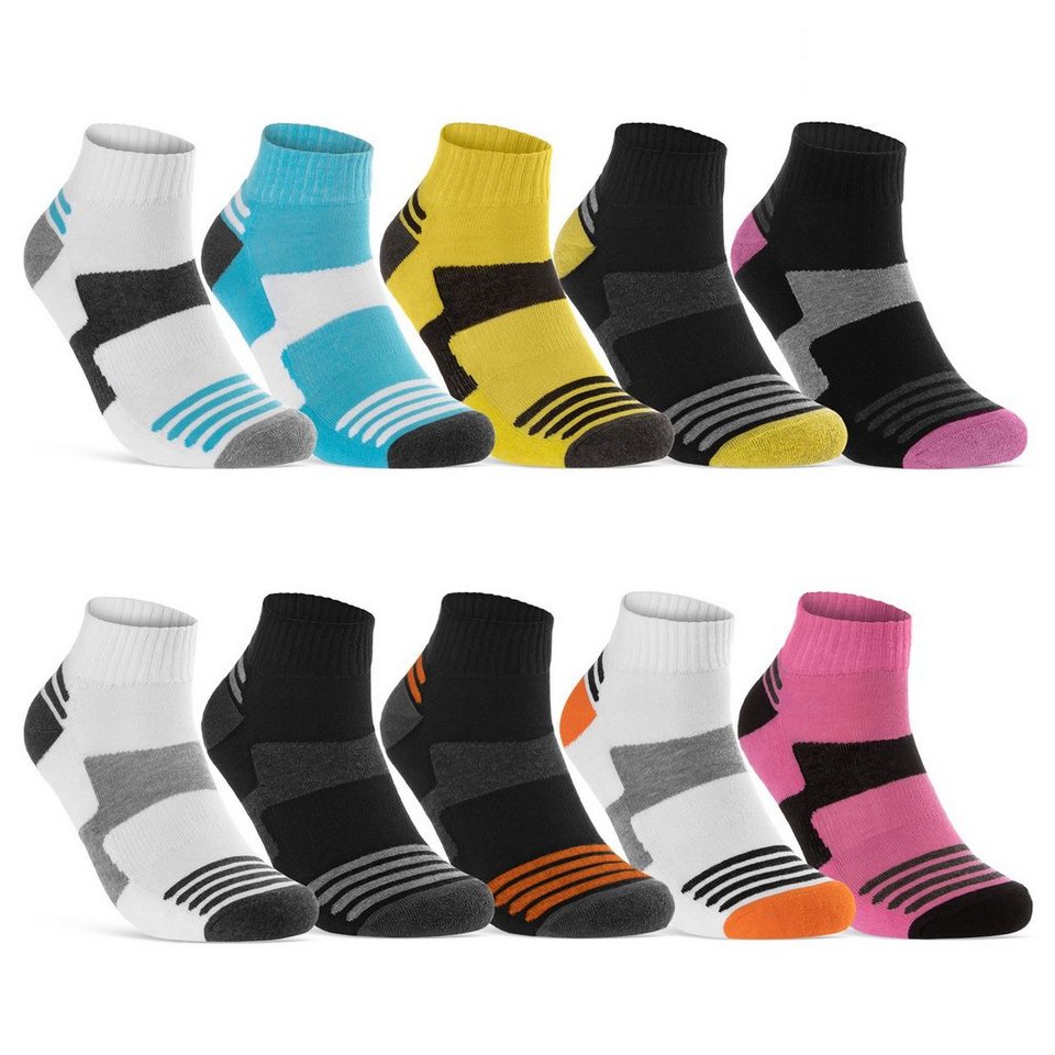 sockenkauf24 Sneakersocken 6 oder 12 Paar Damen Sneaker Socken Sportsocken  (6-Paar, 35-38) verstärkte Frotteesohle - 36850/26 WP