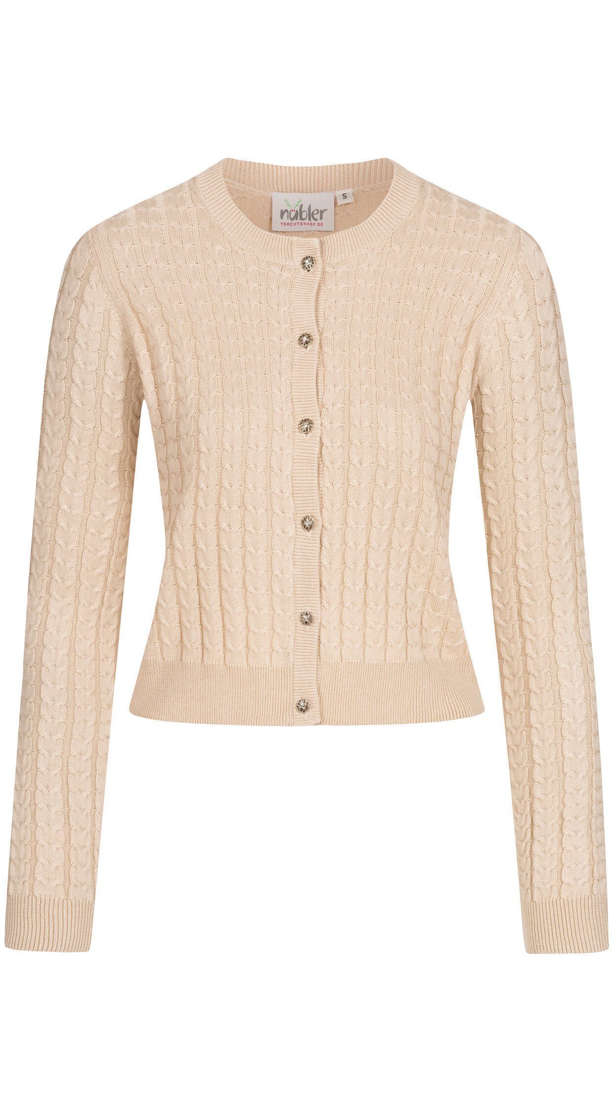 Trachtenstrickjacke Strickjacke Langarm Sonja in Natur von Nübler Größe S