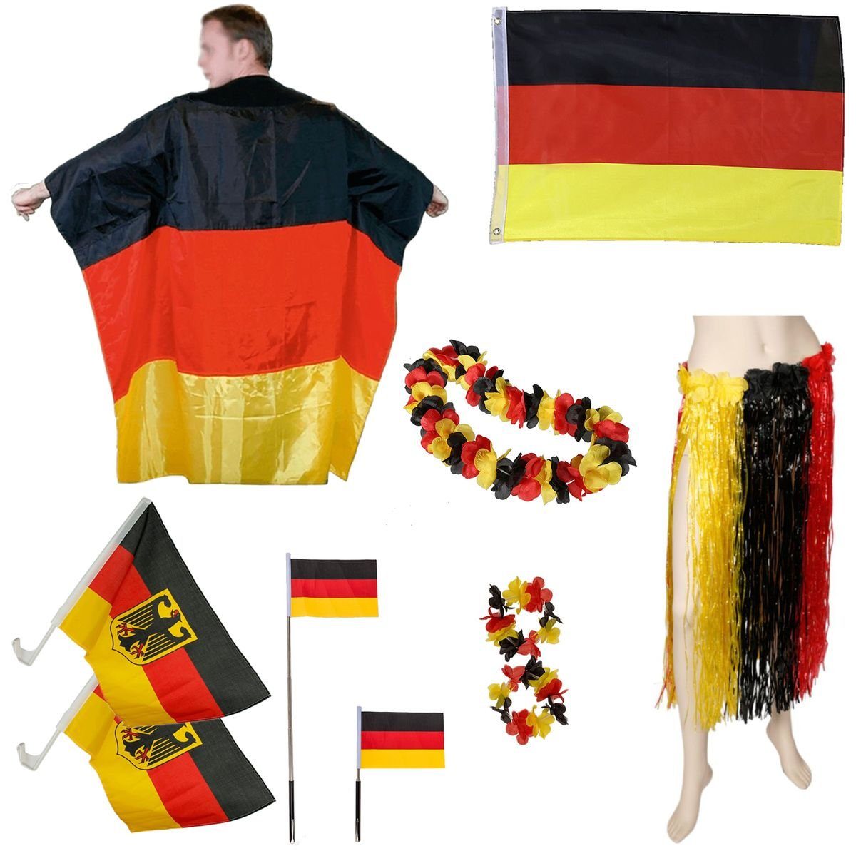 Deutschland - WM/EM Fanartikel Paket 1 - 6 Teilig, 4,99 €