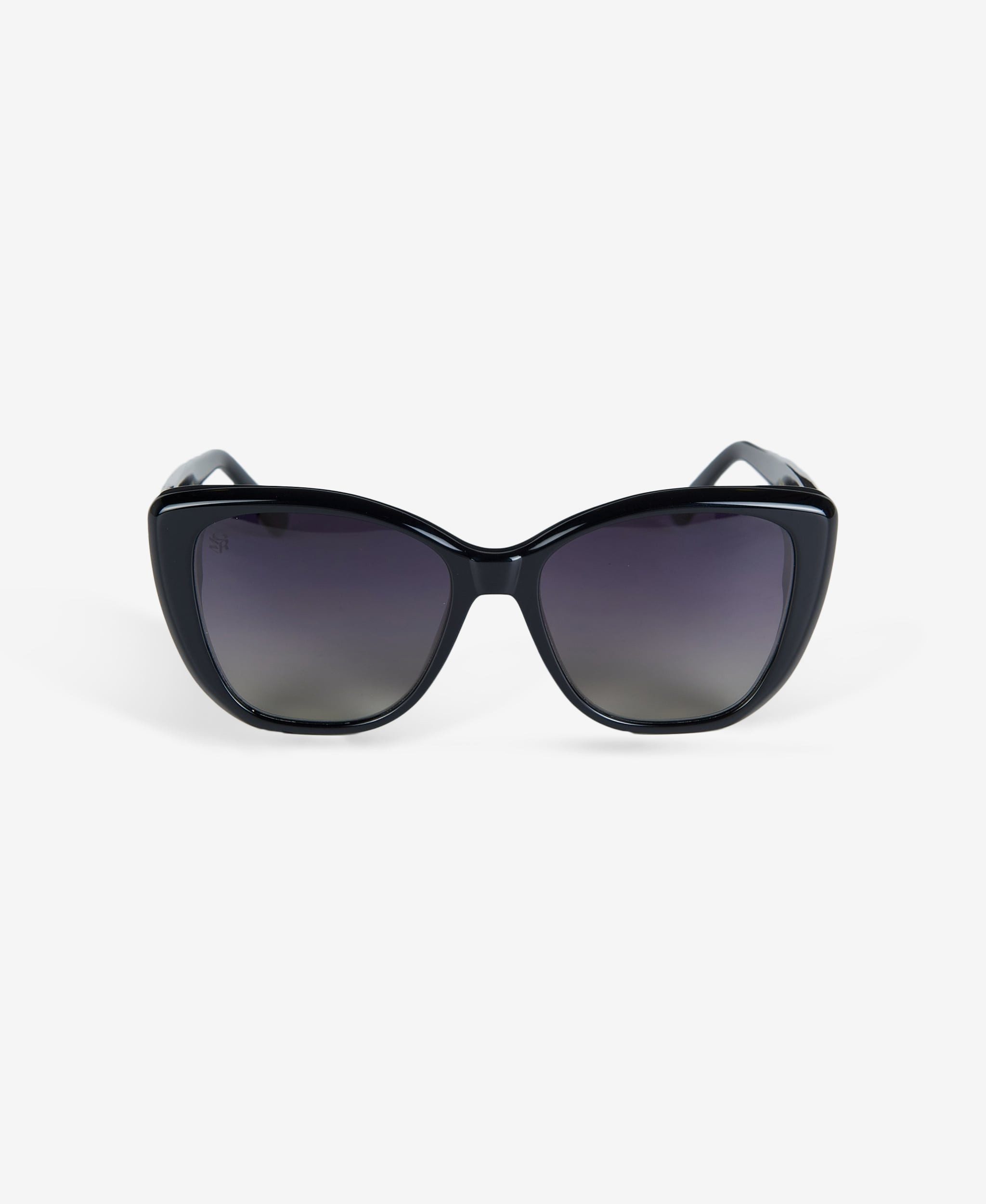 GLAMIRA Sonnenbrille Schmetterlingsförmige Glänzend Schwarze Damensonnenbrille (1-St) mit polarisierten Linsen