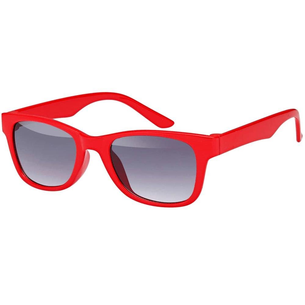 BEZLIT Eyewear Wayfarer Kinder Sonnenbrille (1-St) mit schwarzen Linsen Rot | Mädchen