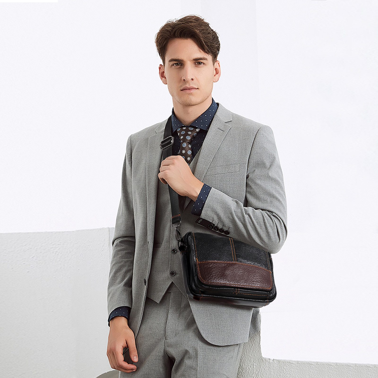 TAN.TOMI Umhängetasche Umhängetasche Herren Leder Schultertasche günstig online kaufen
