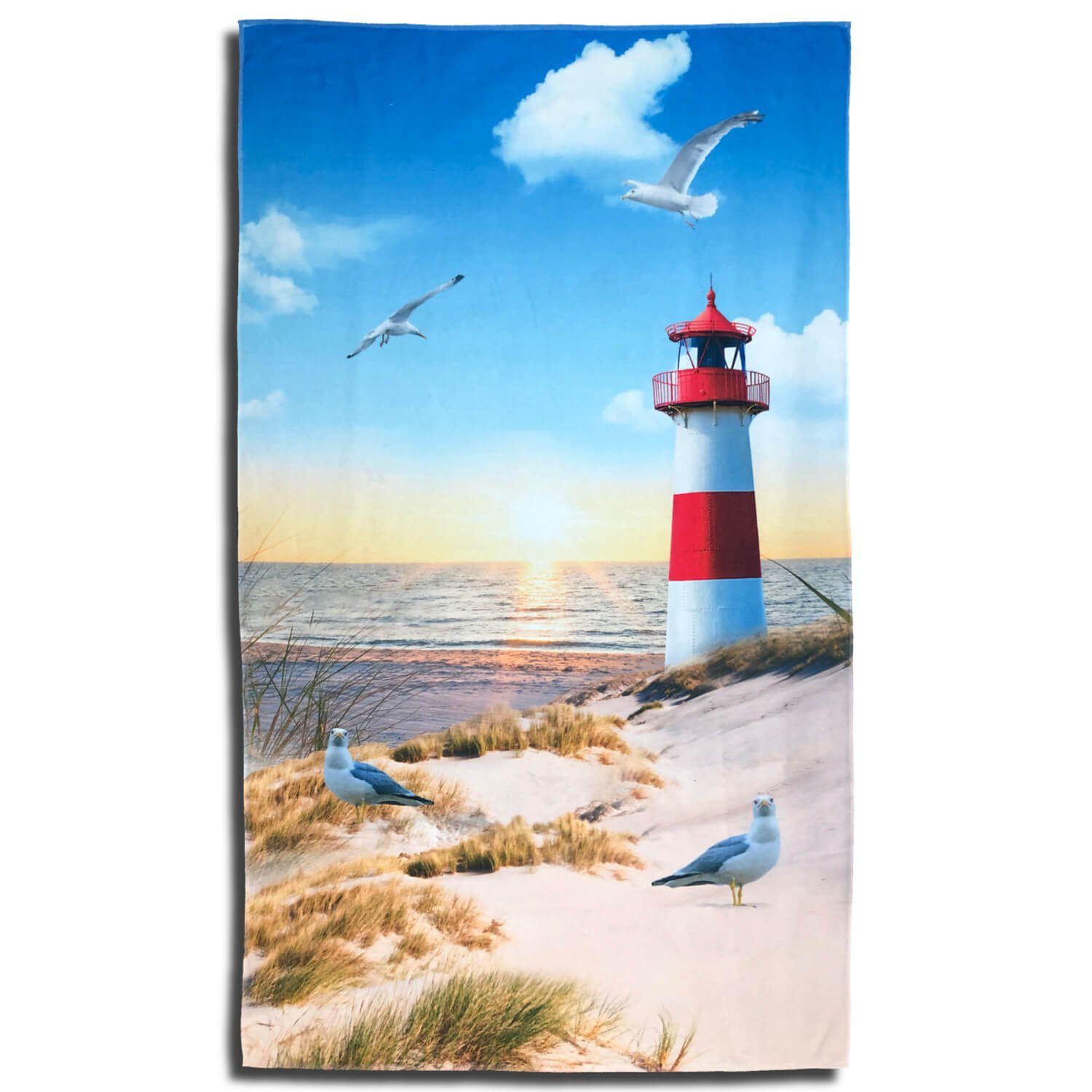ESPiCO Strandtuch Leuchtturm, Baumwollmischung (1-St), Urlaub, Strand, Meer günstig online kaufen