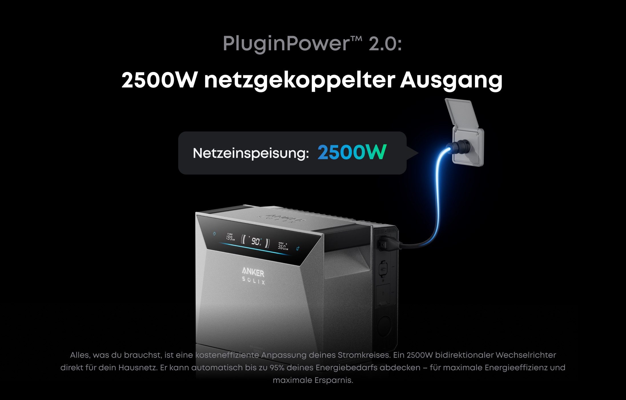 Ecoflow Anker SOLIX Solarbank 4 E5000 Pro 0% MwSt. (gem. §12, Abs. 3 UstG) Stromspeicher Solix Solarbank 4 E5000 Pro (Eingangsspannung 16-60 V, Ausgangsspannung 220-240 V V, 1 St), 0% Mwst. gem. §12, Abs. 3 UstG für Privatanwender
