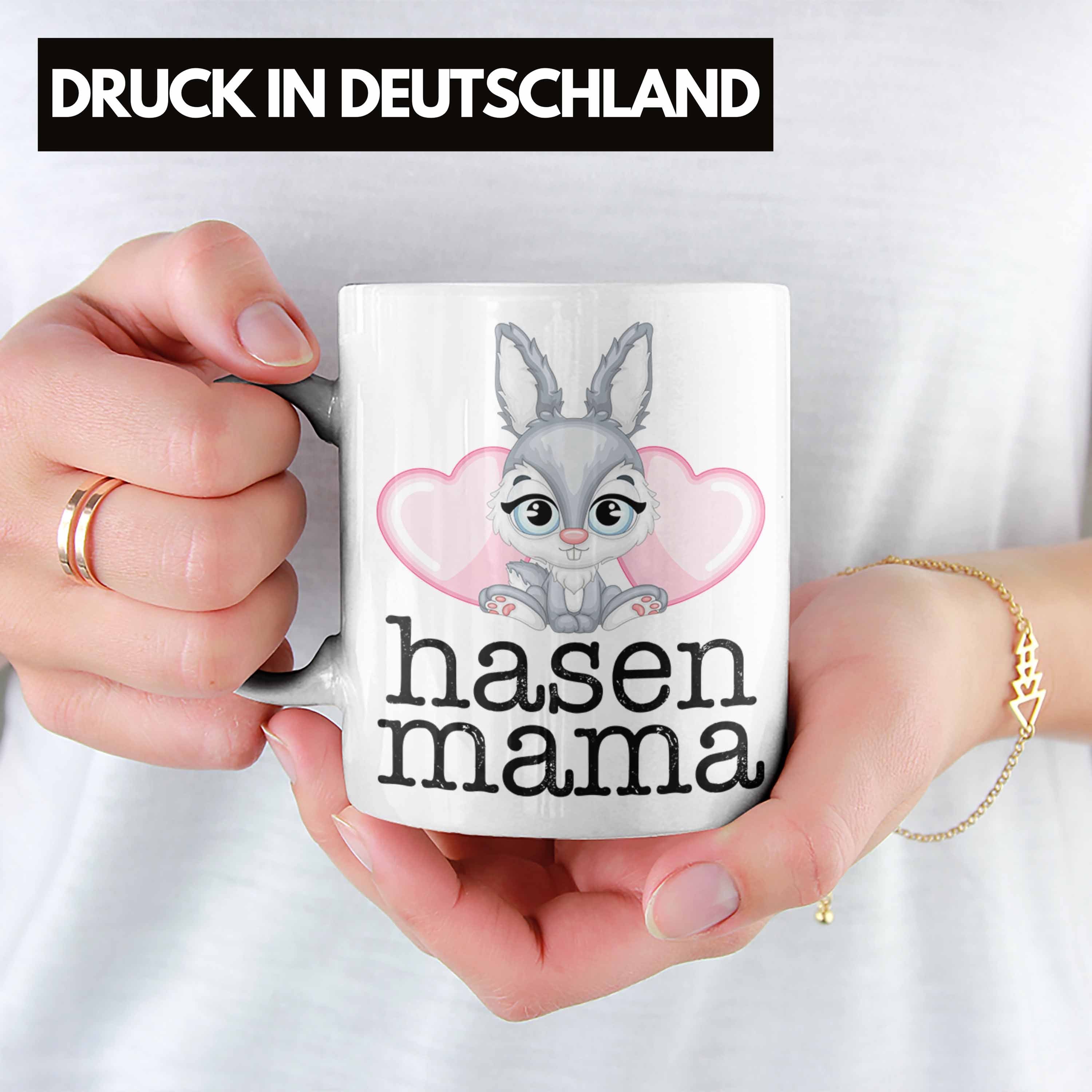 Trendation Weiss Geschenk Hasen-Besitzer Hasen Kinder Tasse Kaninchen Mama Hasen Tasse